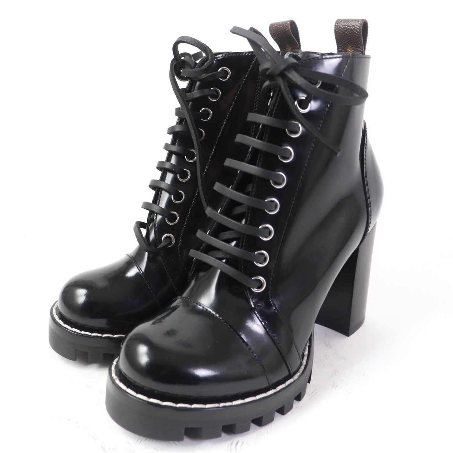 LOUIS VUITTON short boots Main: Patent black Star Trail Line Women 36
