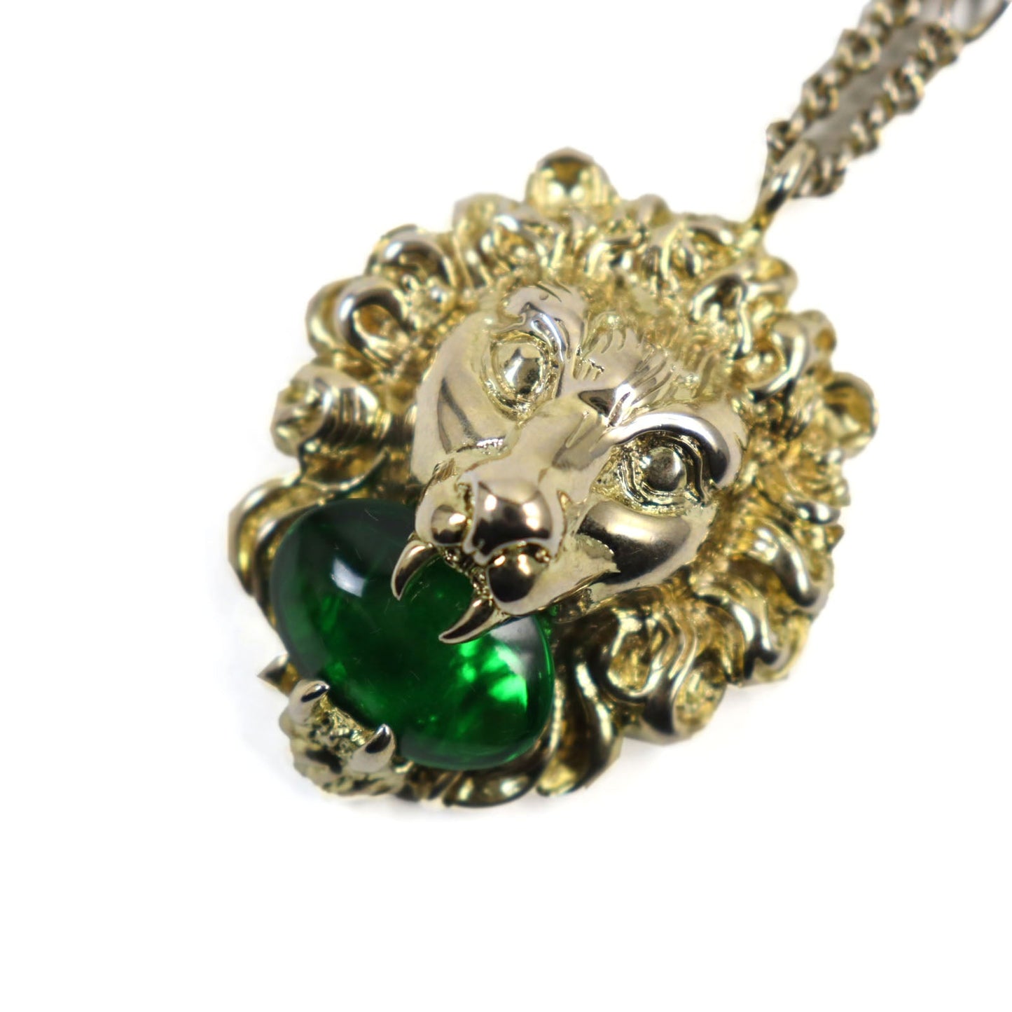 GUCCI Necklace Main: Gold Plated Part: Color Stone Gold green 412885 mens