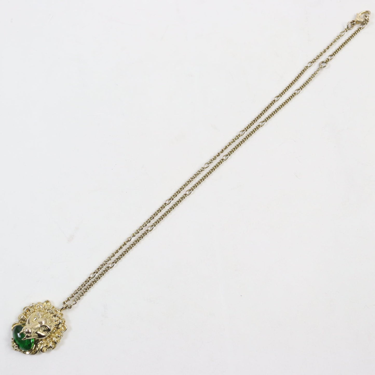 GUCCI Necklace Main: Gold Plated Part: Color Stone Gold green 412885 mens