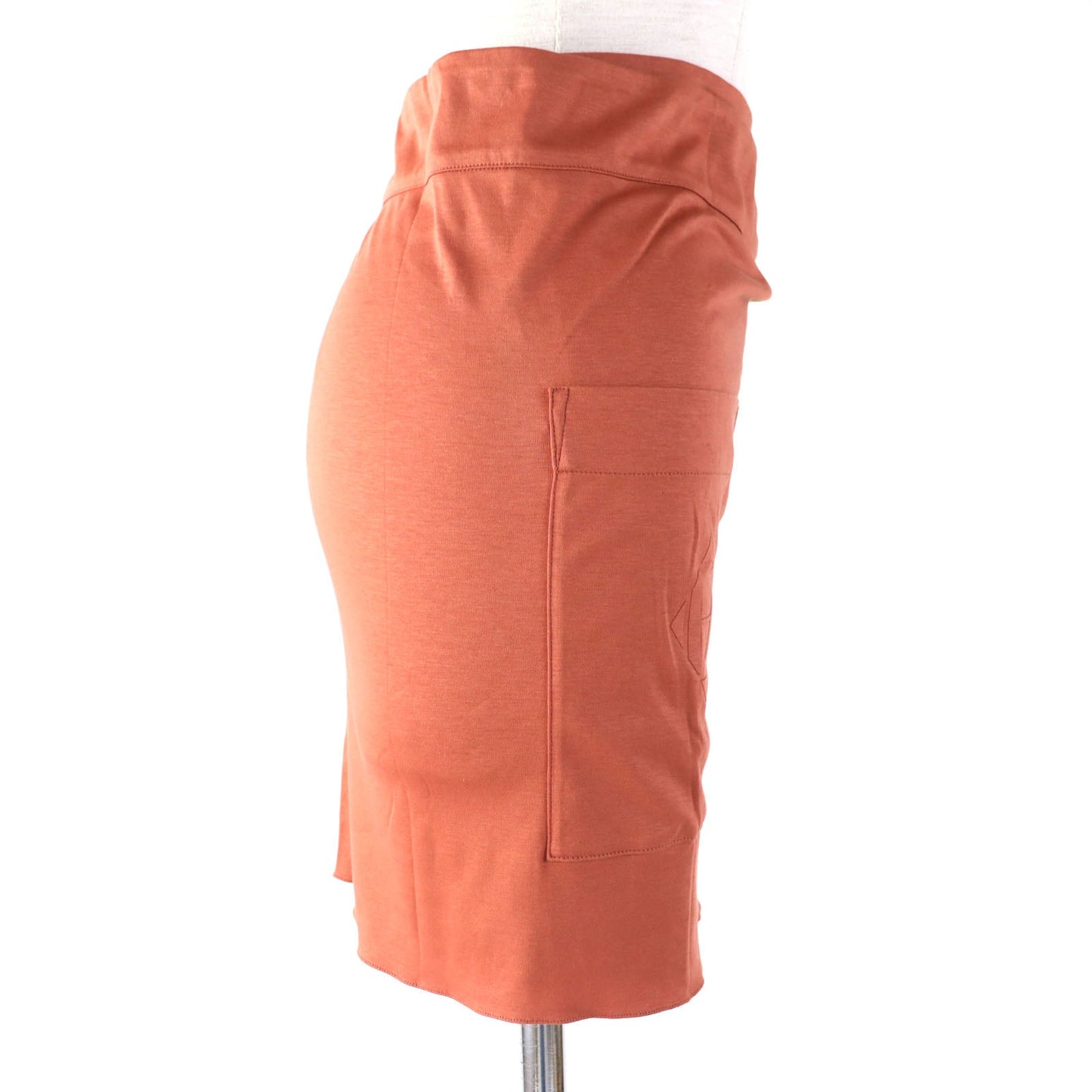 HERMES Wrap skirt Main: 100% cotton Orange Women 34