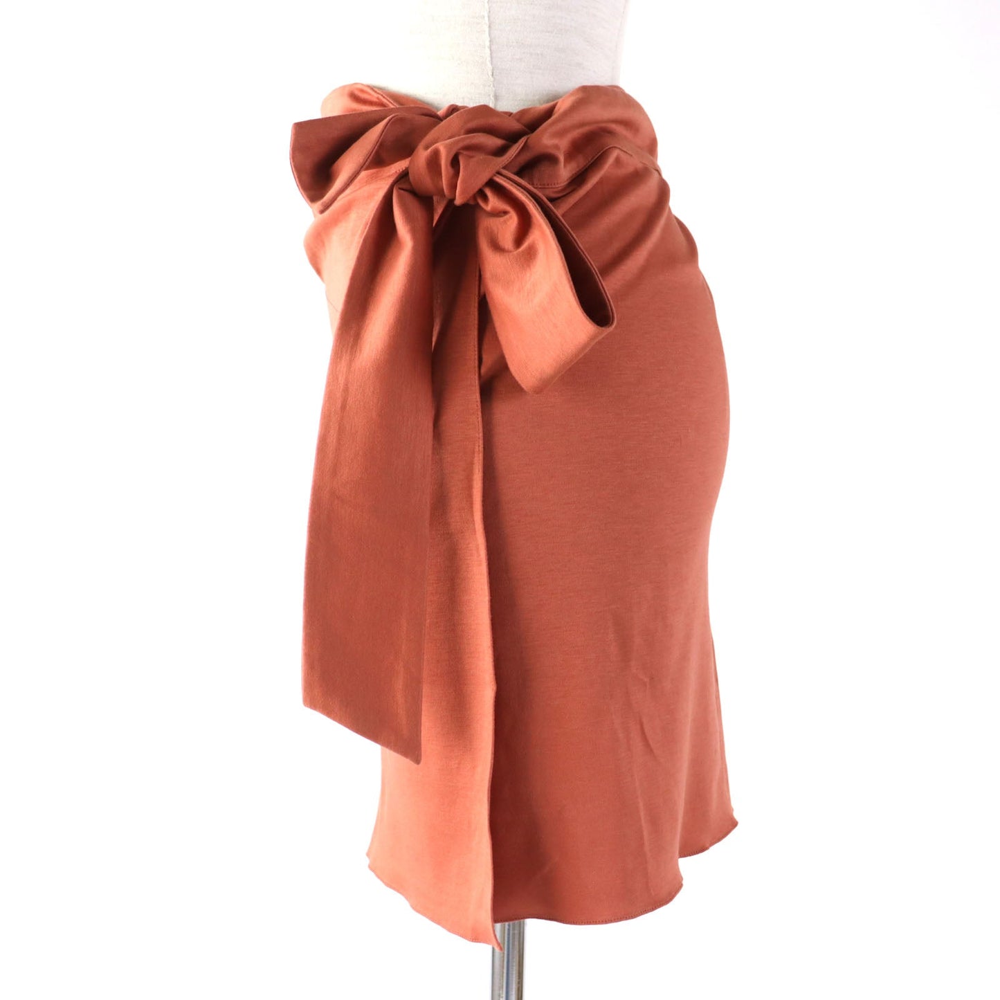 HERMES Wrap skirt Main: 100% cotton Orange Women 34