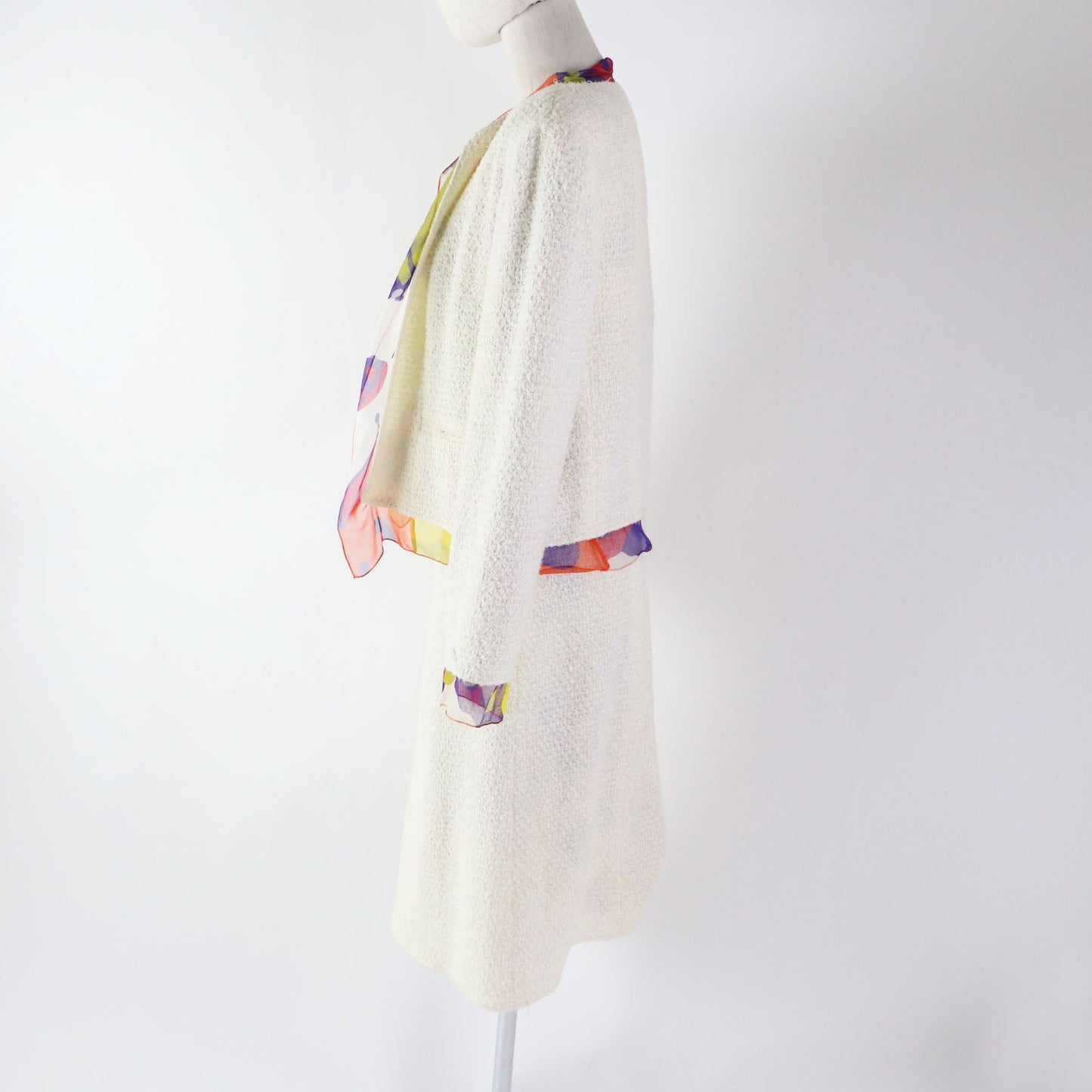 CHANEL setup 00T P15633 Outer: 75% nylon, Outer: 25% wool, Lining: 100% silk Ivoryx multi Women 40