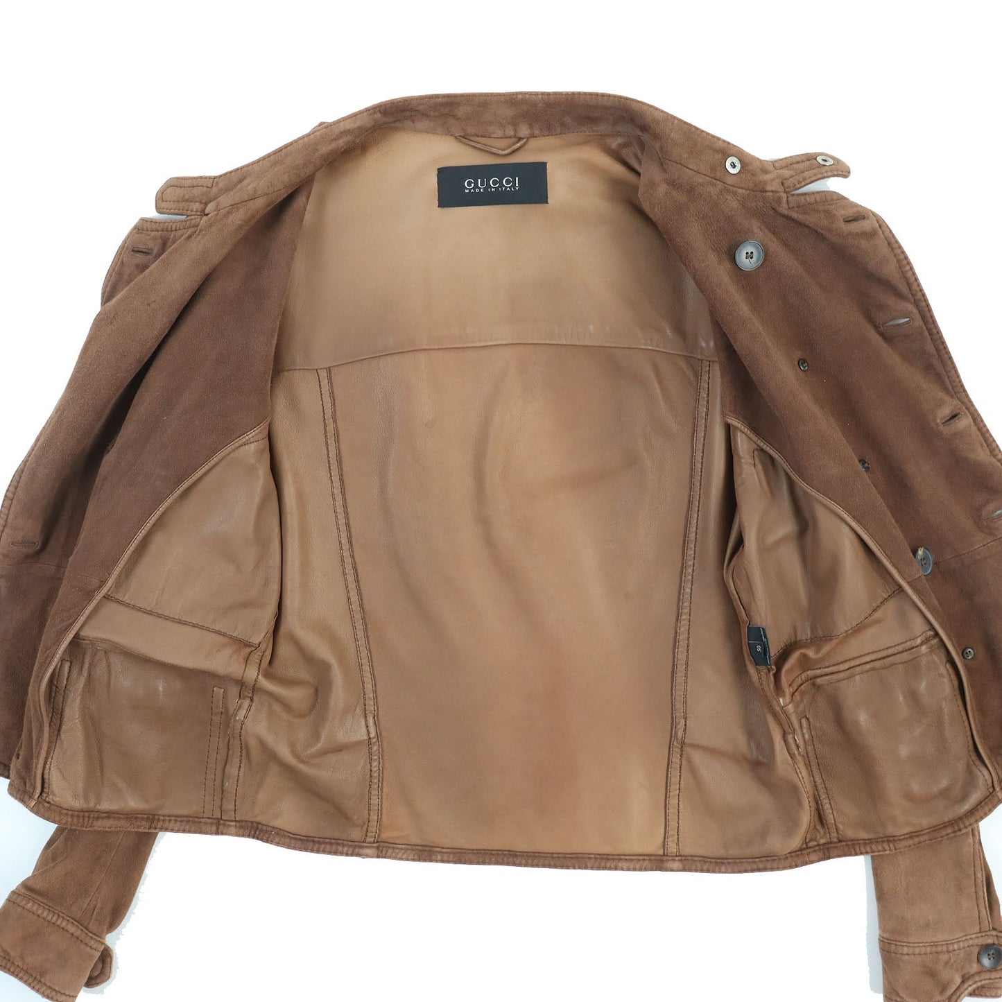 GUCCI leather jacket Main: Suede Brown mens 50