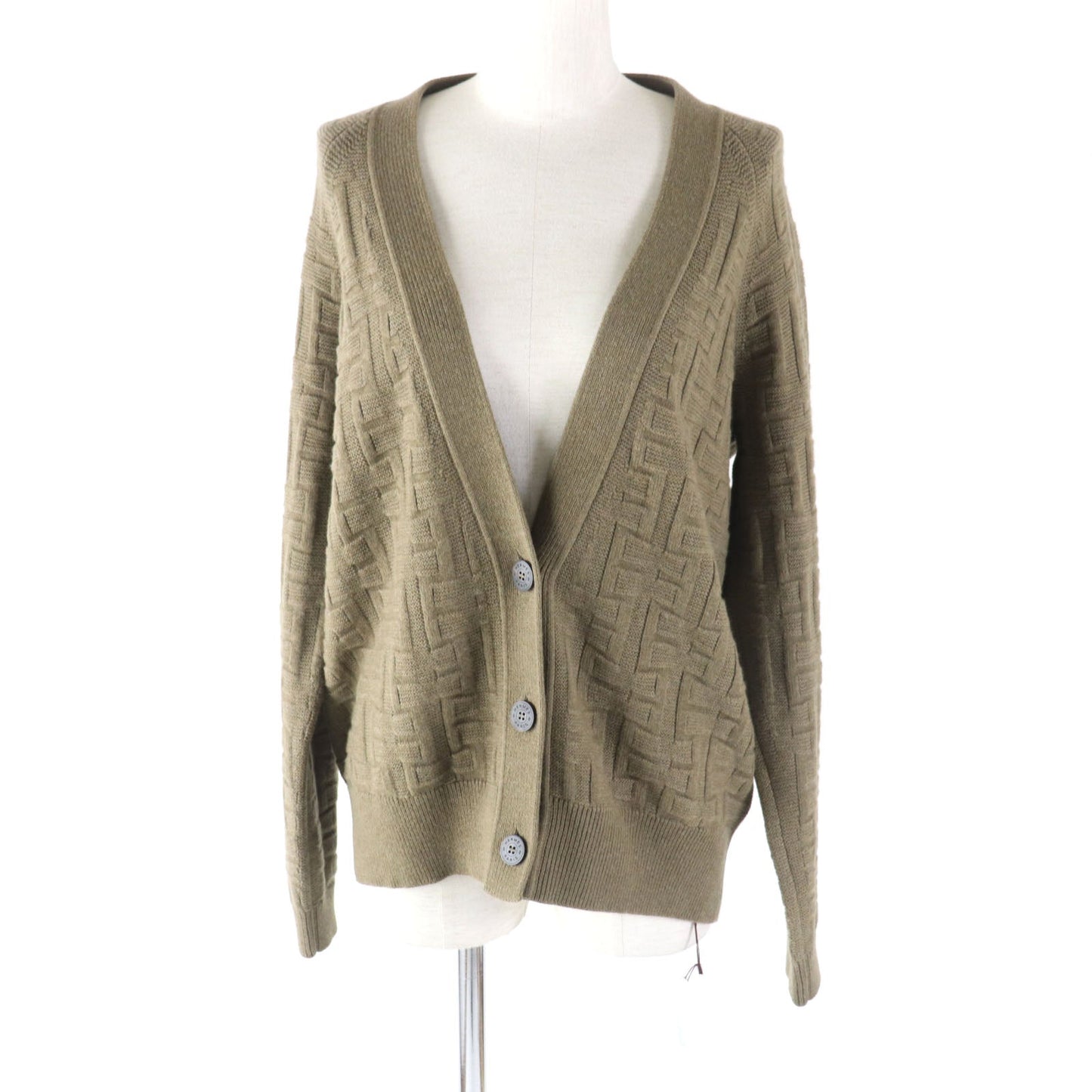 HERMES cardigan 2H2705DA Main: 100% wool Brown Voyage Women 36