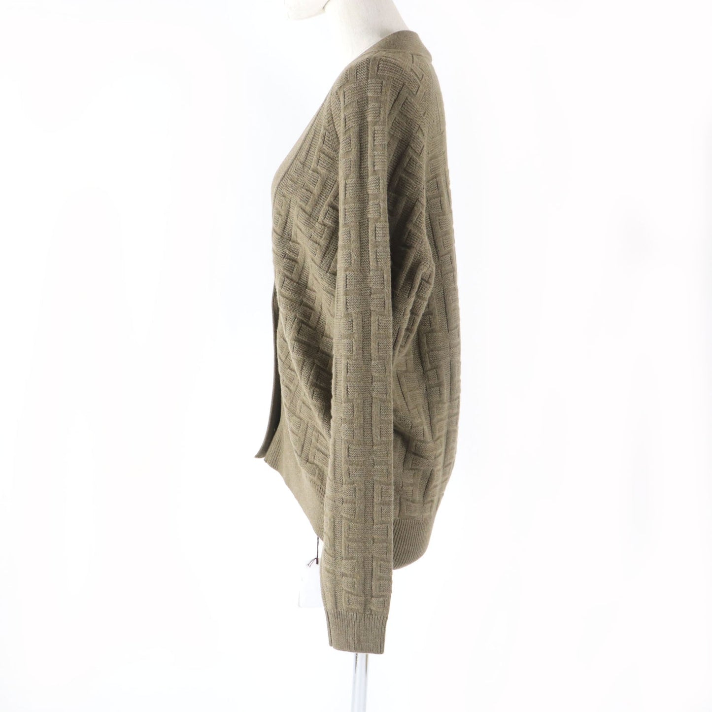 HERMES cardigan 2H2705DA Main: 100% wool Brown Voyage Women 36