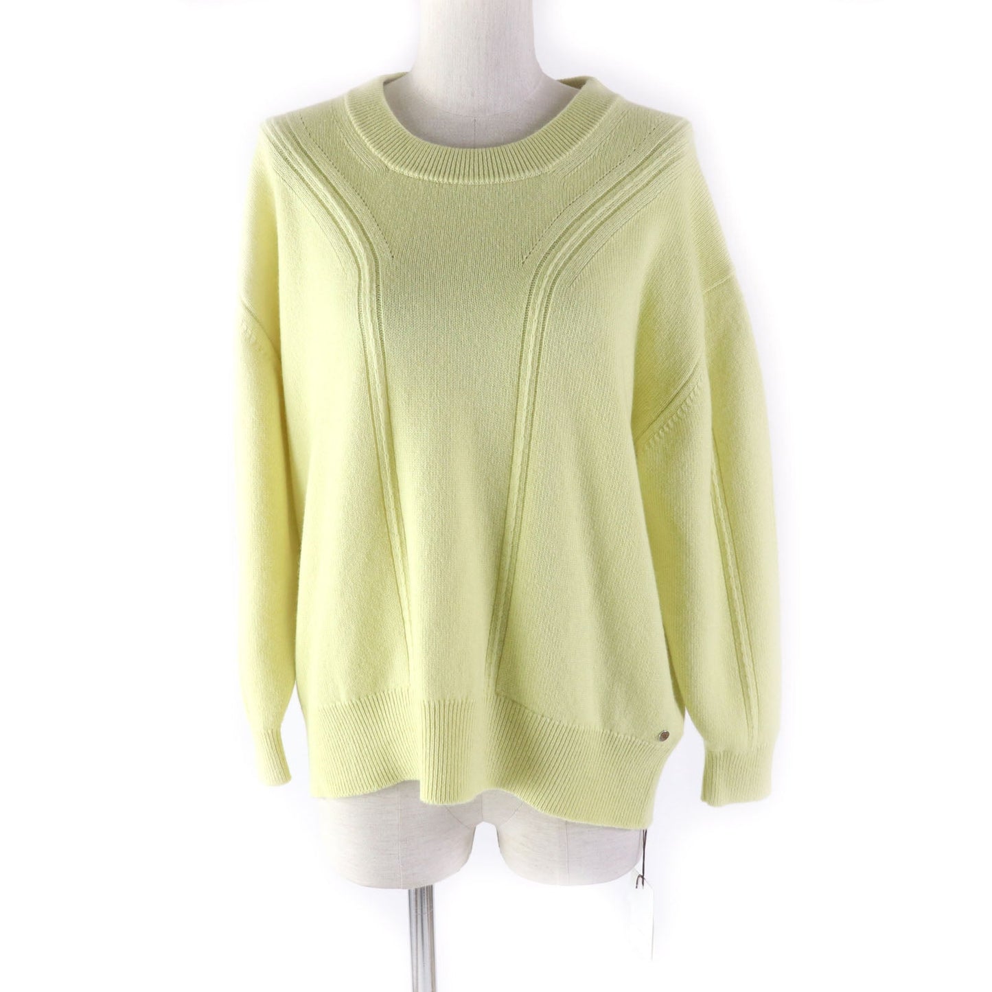 HERMES knit 2H2603D1 Main: 100% cashmere yellow Women 38