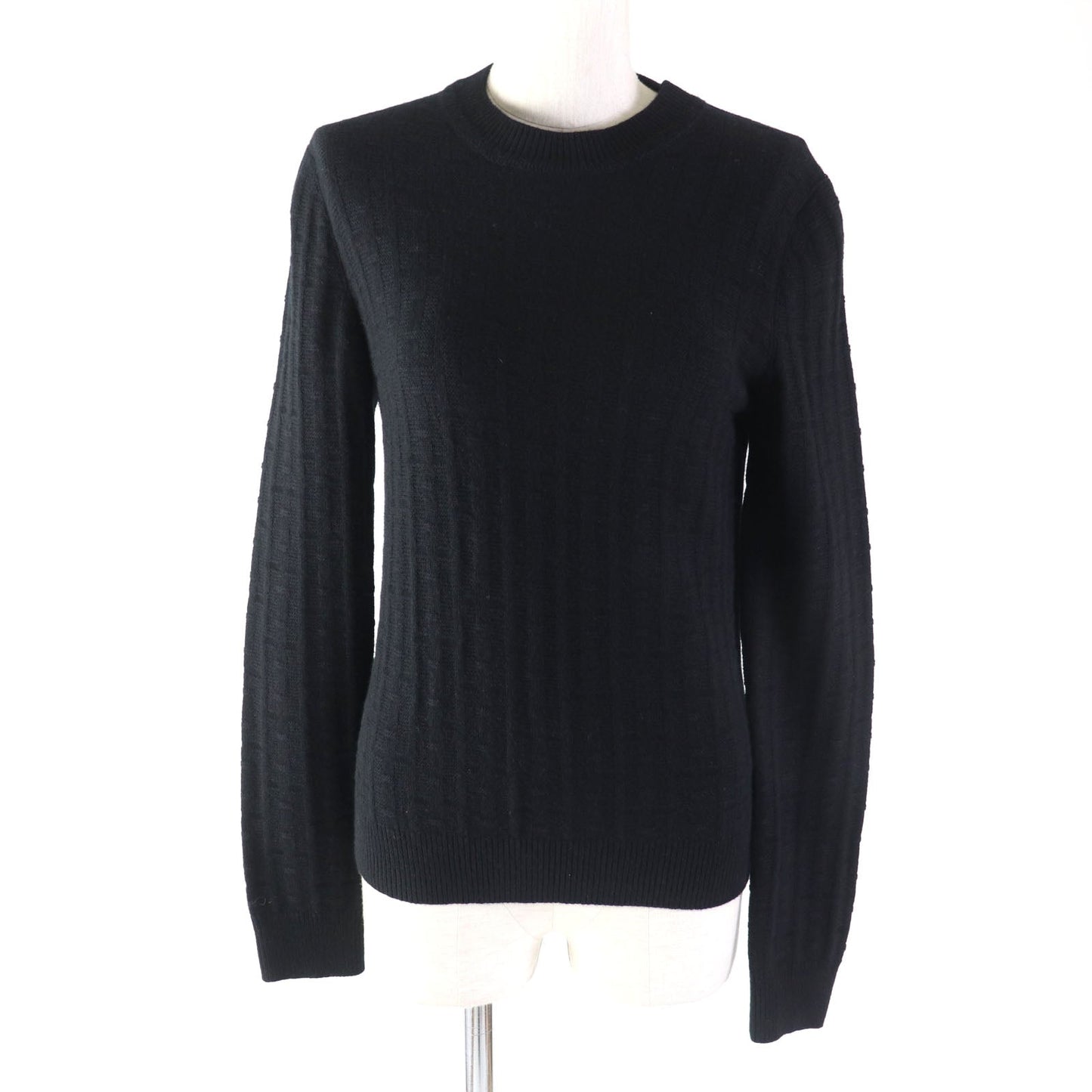 HERMES knit 3E2621DB Main: 100% wool black Women 38