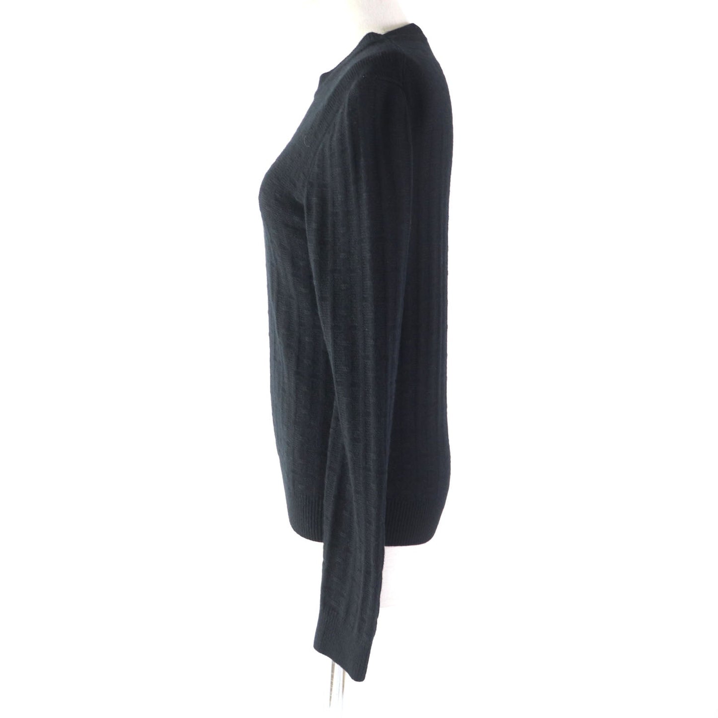 HERMES knit 3E2621DB Main: 100% wool black Women 38