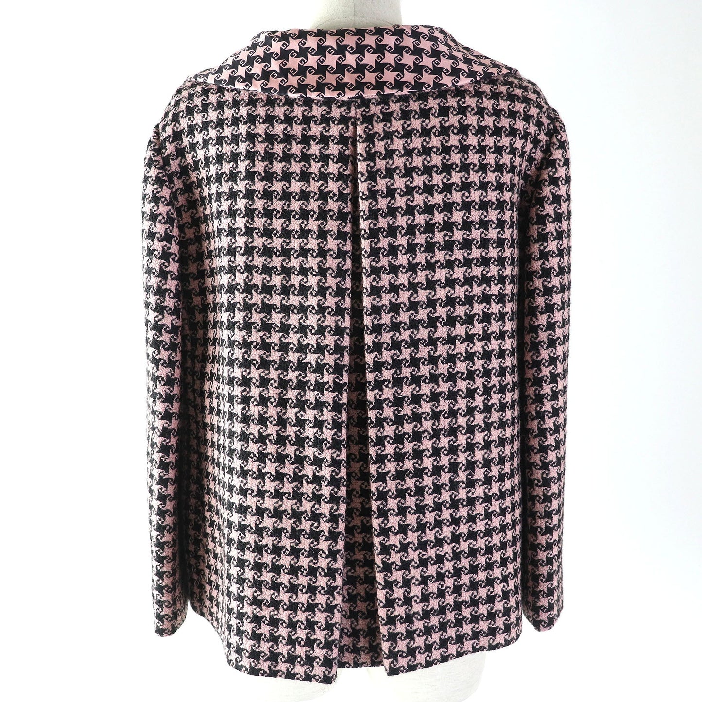 GUCCI tailored jacket 674323 Main: 90% wool, Main: 10% polyamide (nylon), Lining: 100% silk Pink black Women 40