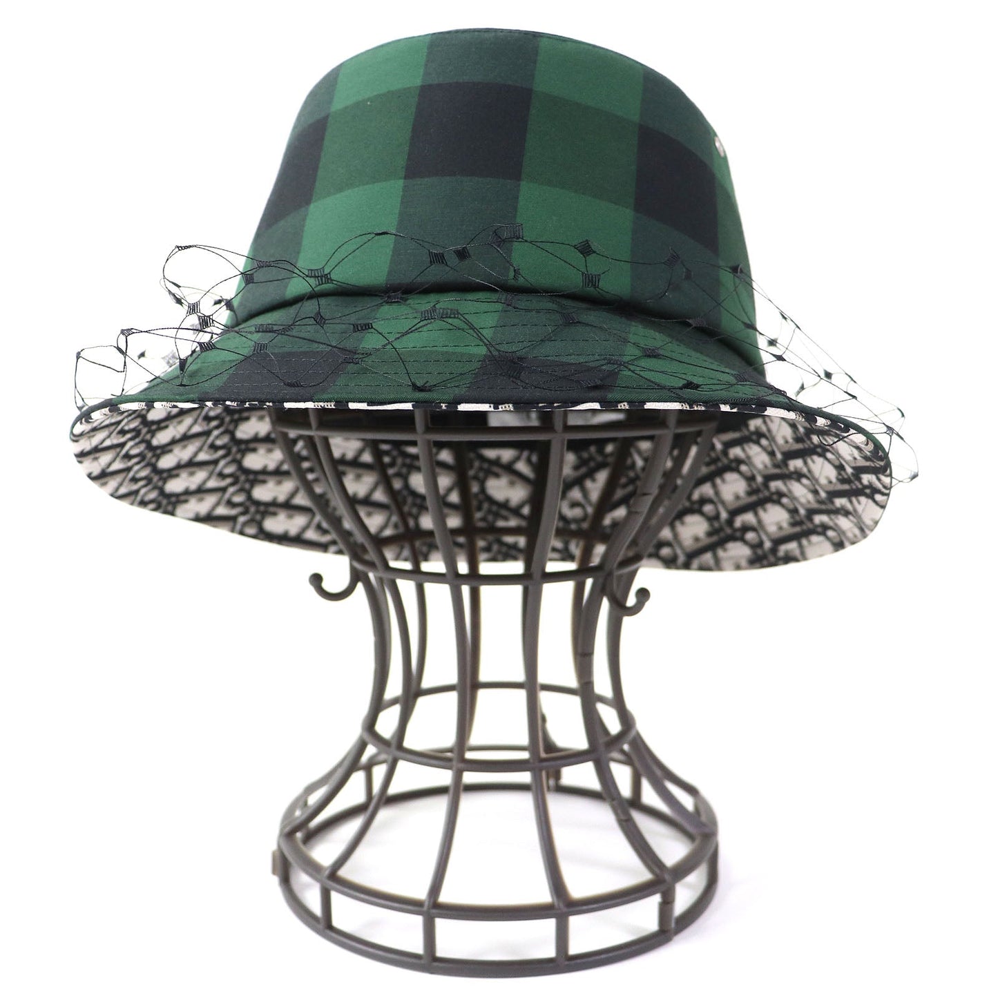 Christian Dior hat 95TDD923G142 Outer material: 55% polyester, Outer material: 43% cotton, Outer material: 2% polyurethane, Lining: 100% cotton, Part: 100% nylon Green type Women 58