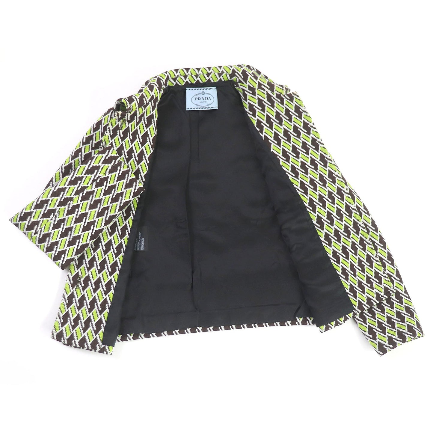 PRADA setup P567GI/P282BH Main: 100% polyester, Lining: 100% rayon Green Brown type Women 38
