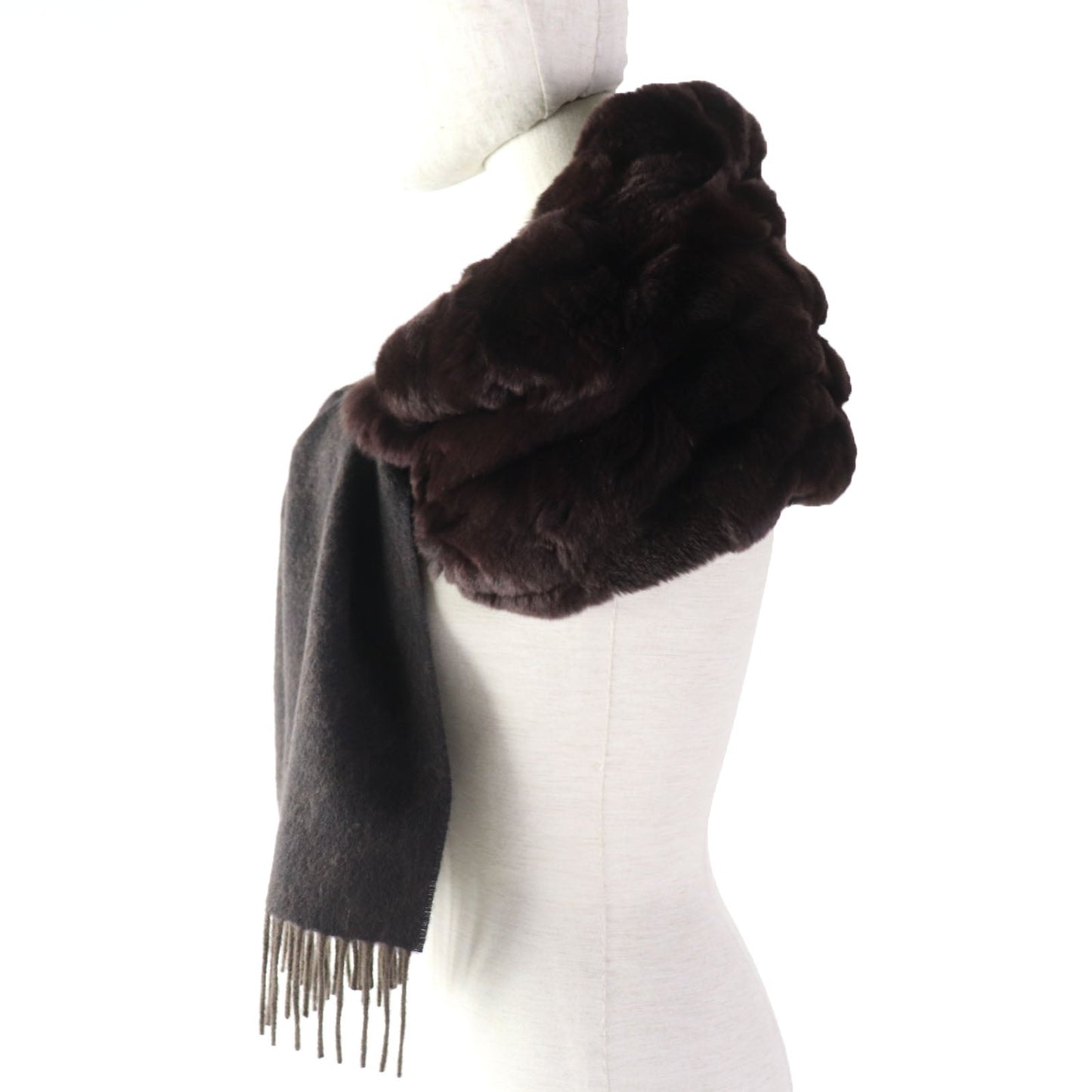 GUCCI Stall Main: 100% cashmere, Fur: 100% lapin Brown Women