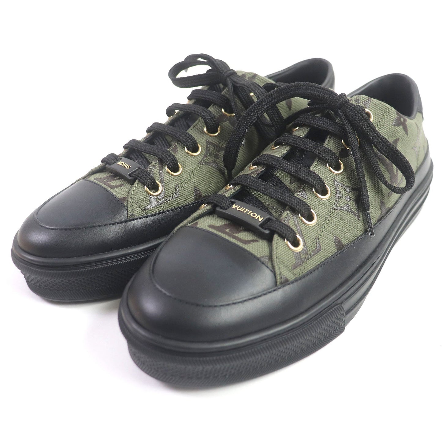 LOUIS VUITTON Low cut sneakers Main: Leather, Main: Canvas khaki Stellar Line Women 36