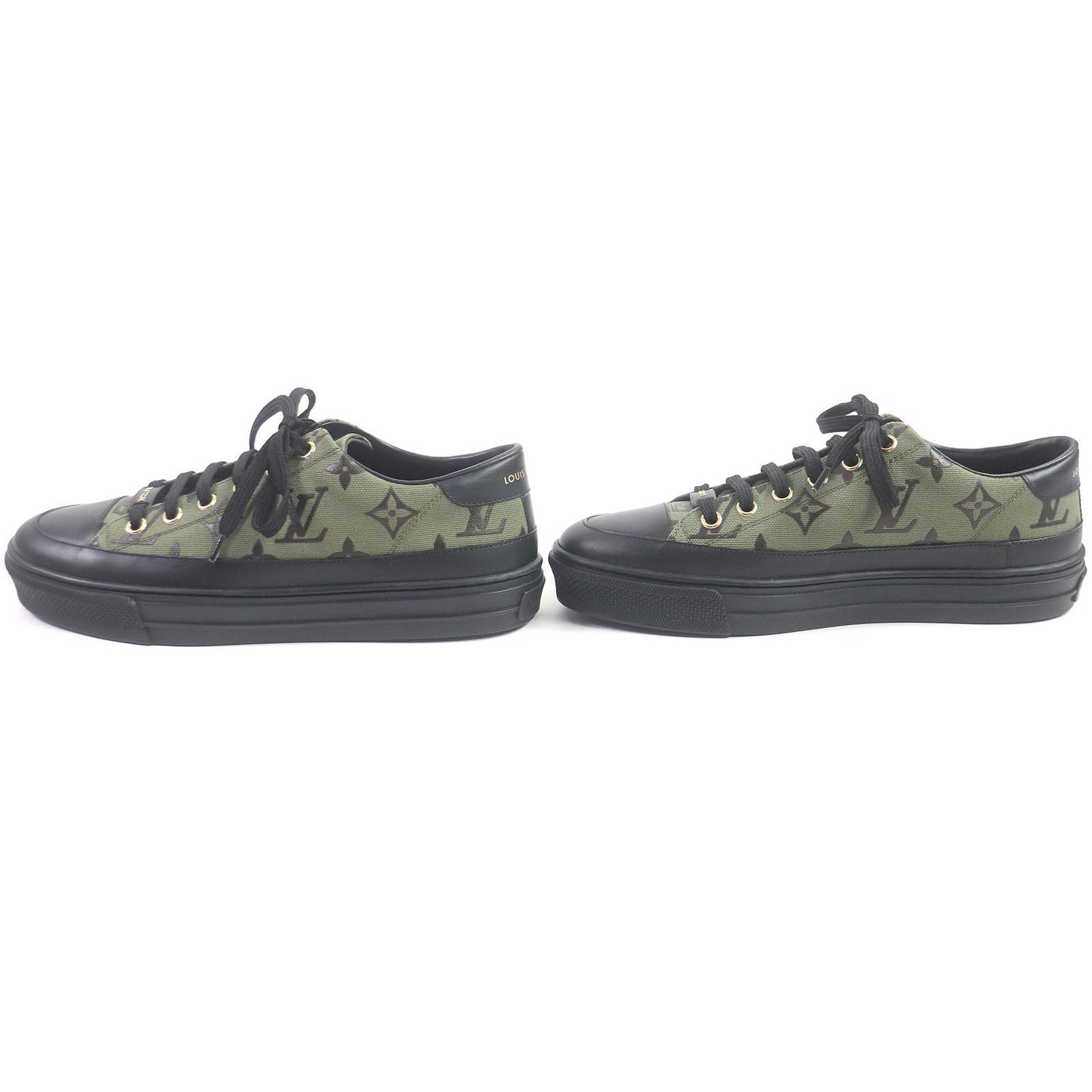 LOUIS VUITTON Low cut sneakers Main: Leather, Main: Canvas khaki Stellar Line Women 36
