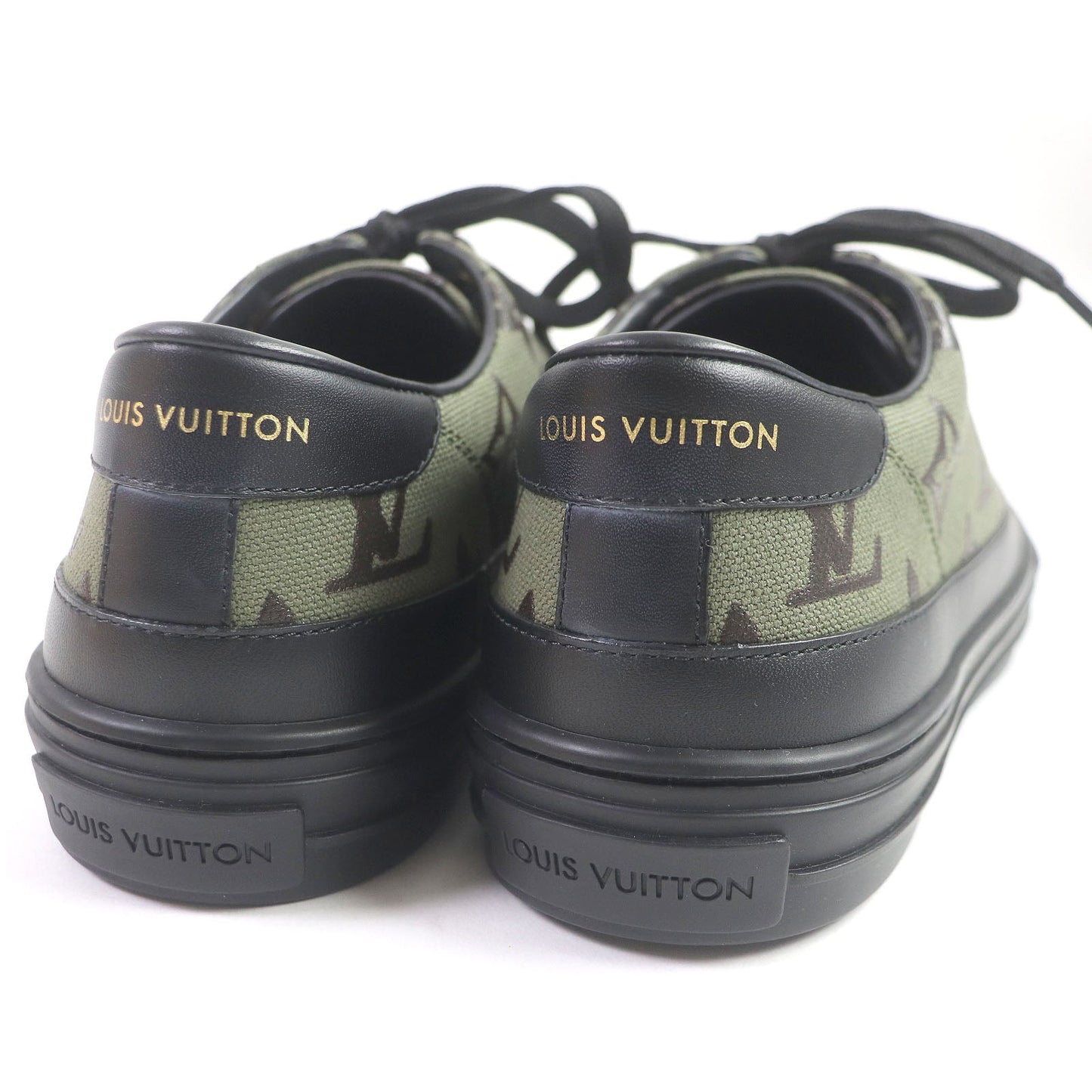 LOUIS VUITTON Low cut sneakers Main: Leather, Main: Canvas khaki Stellar Line Women 36