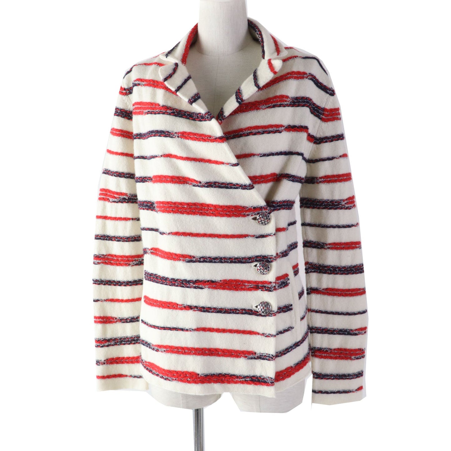 CHANEL tailored jacket P64296 Main: 96% cashmere, Main: 3% polyester, Main: 1% polyamide (nylon) Multi Women 36