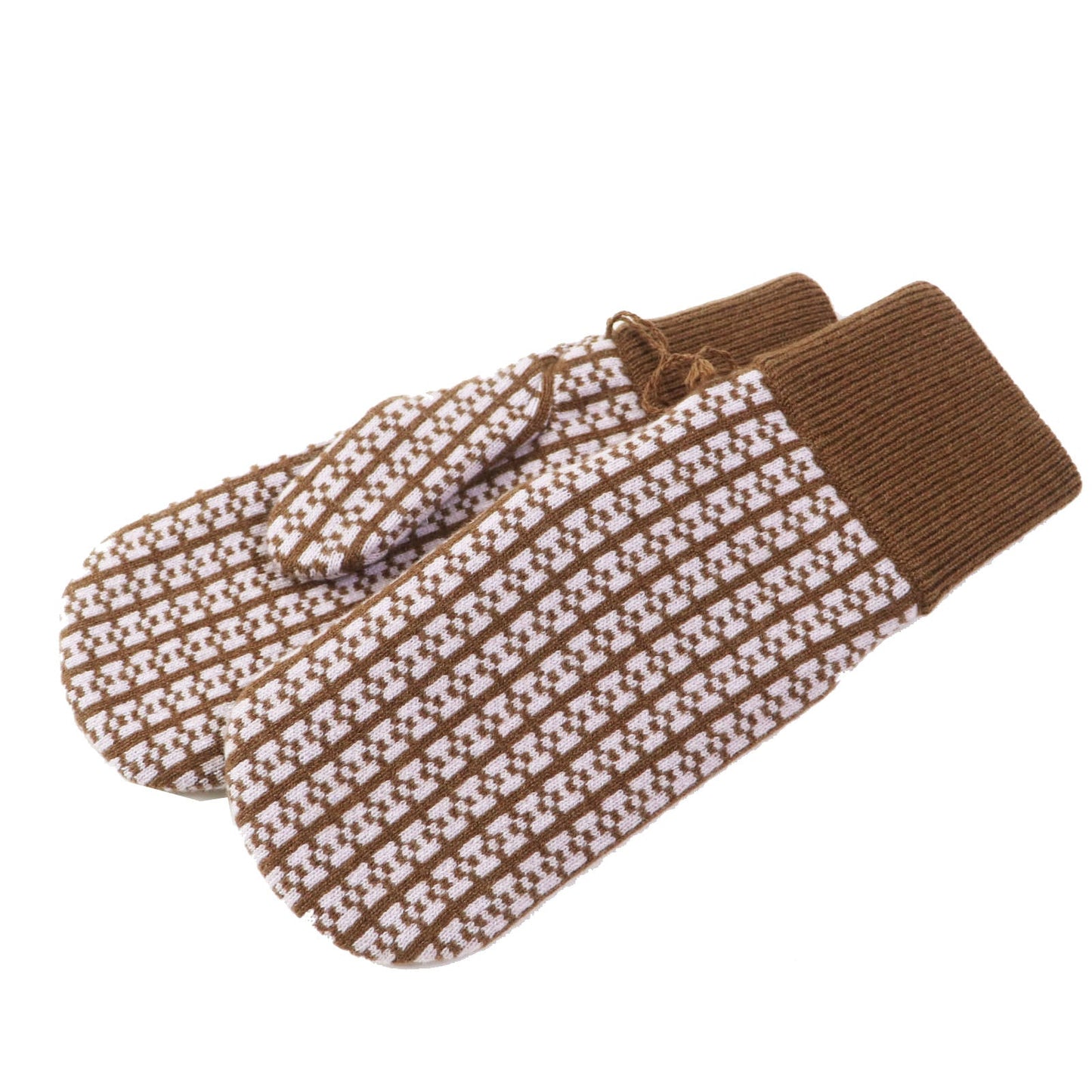 HERMES gloves Main: 100% cashmere Brown pink Hope Women M
