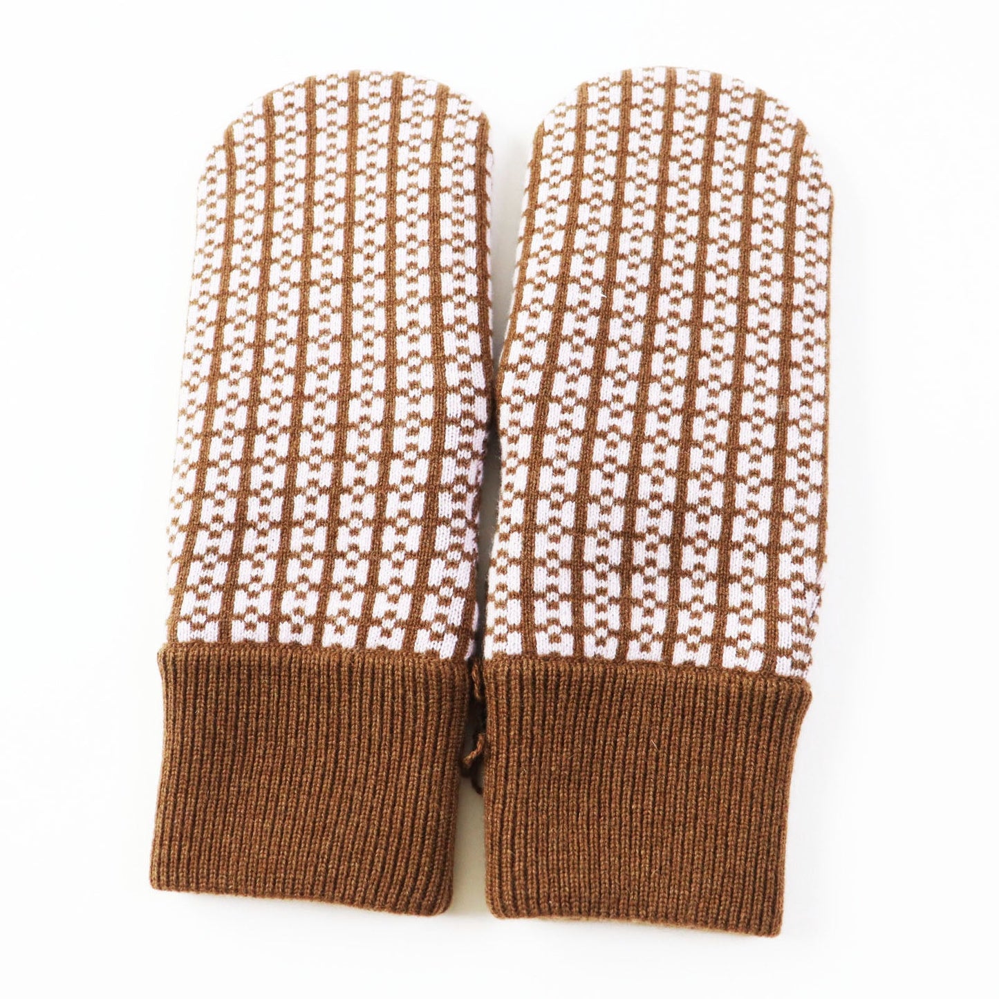 HERMES gloves Main: 100% cashmere Brown pink Hope Women M