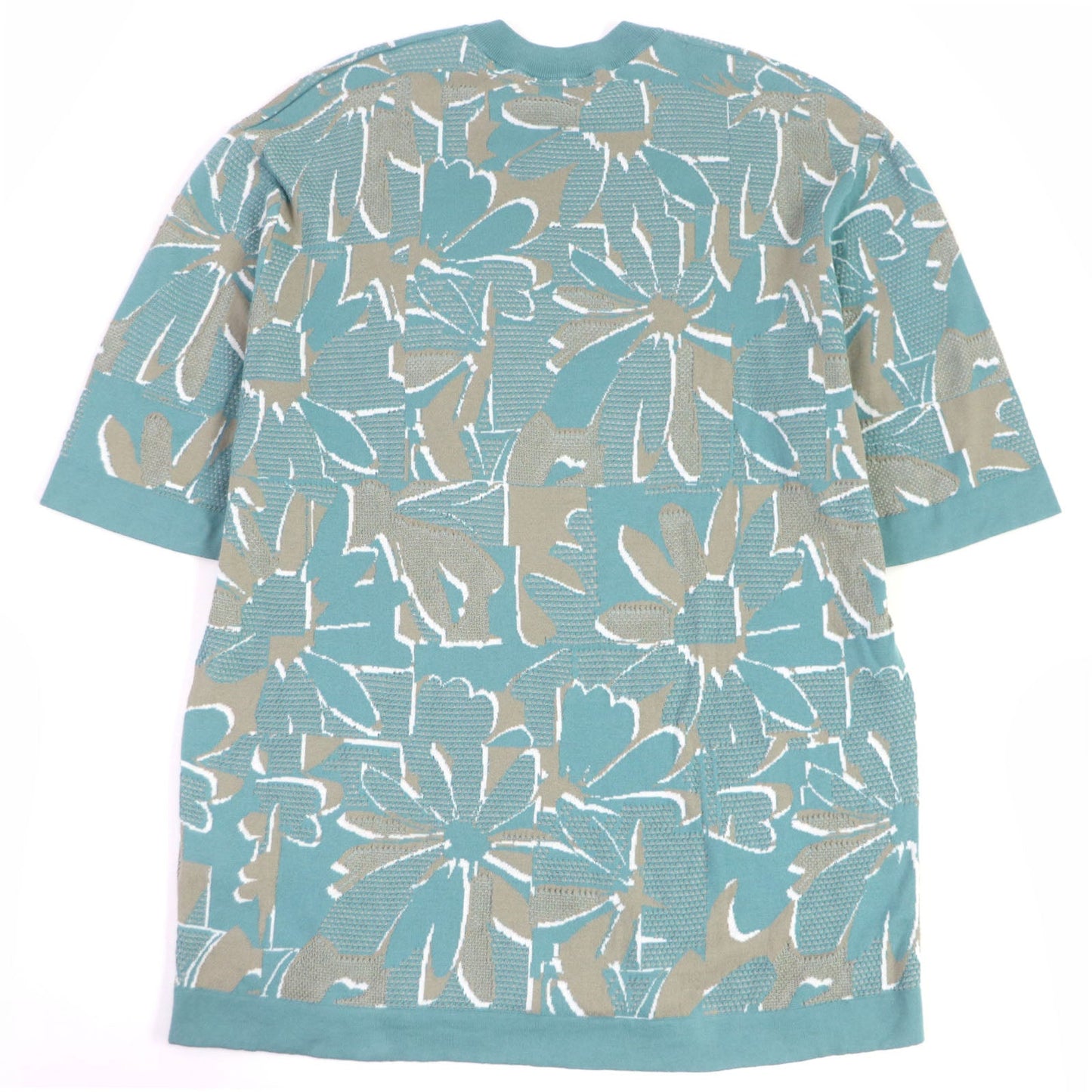 HERMES Short sleeve knit Main: 100% cotton Light blue mens XL