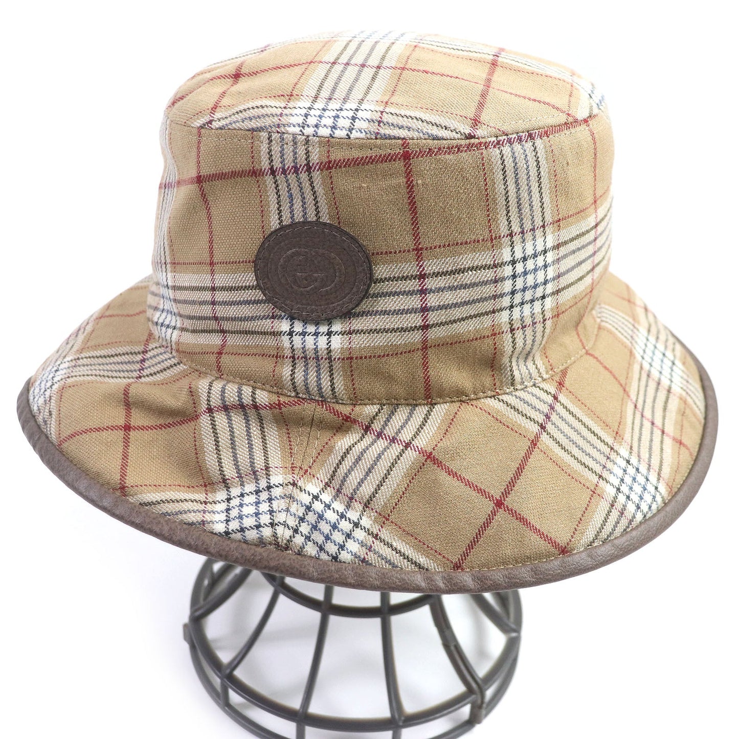 GUCCI Other hats 700851 Outer: 54% wool, Outer: 46% linen, Lining: 68% polyester, Lining: 16% cotton, Lining: 16% nylon beige mens