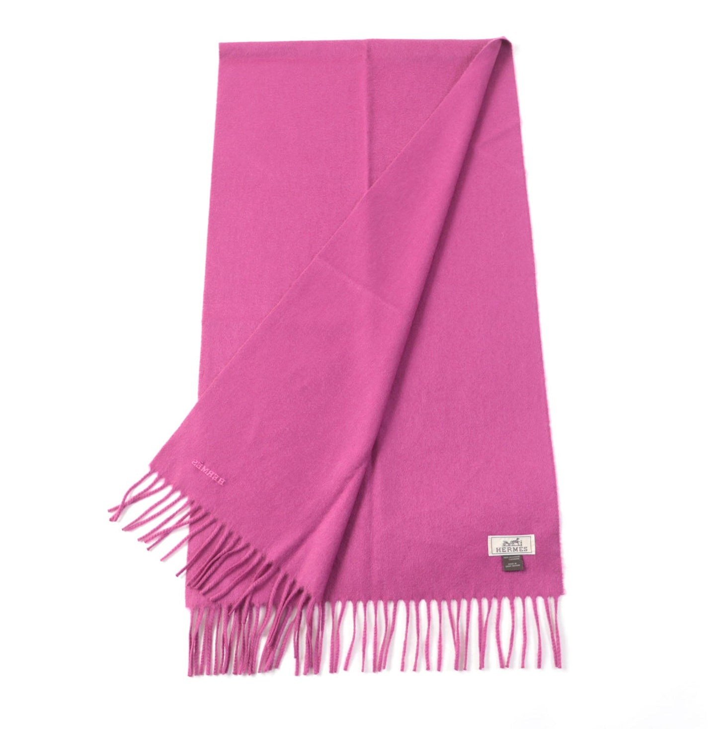 HERMES Scarf Main: 100% cashmere pink Women