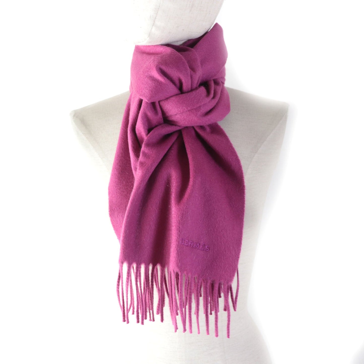 HERMES Scarf Main: 100% cashmere pink Women