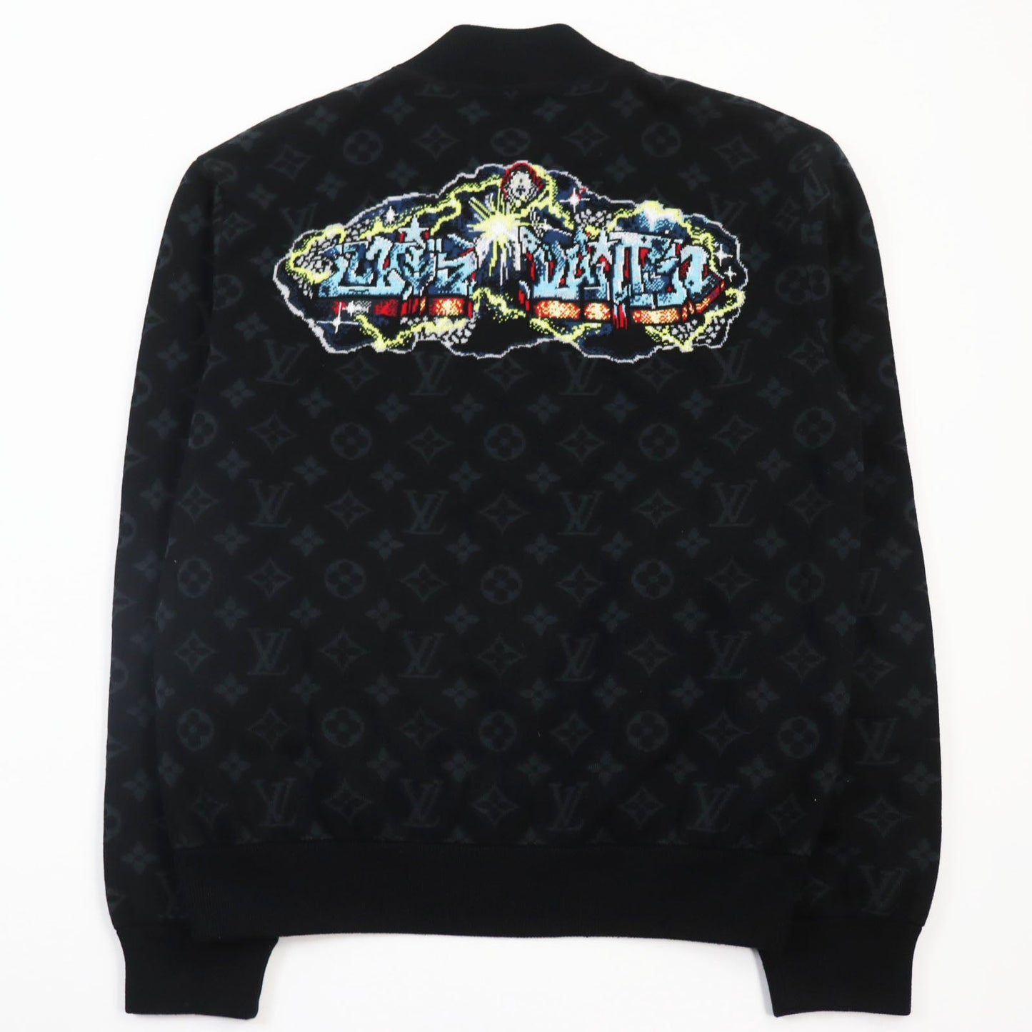 LOUIS VUITTON Blouson 1AA4XT Main: 100% cotton black LV Graffiti Zip Blouson mens M