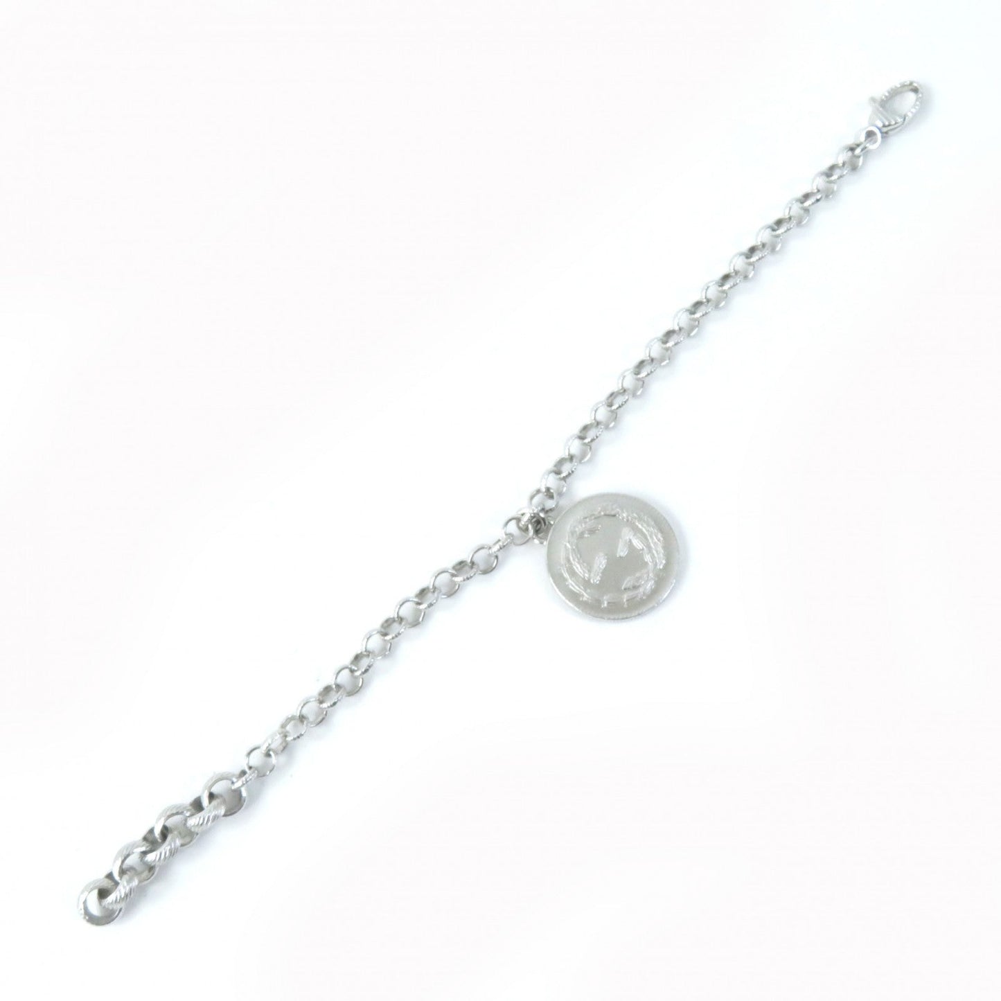 GUCCI bracelet 433499 Mainï¿½FAG925 Silver Interlocking G BEE Coin Women 18
