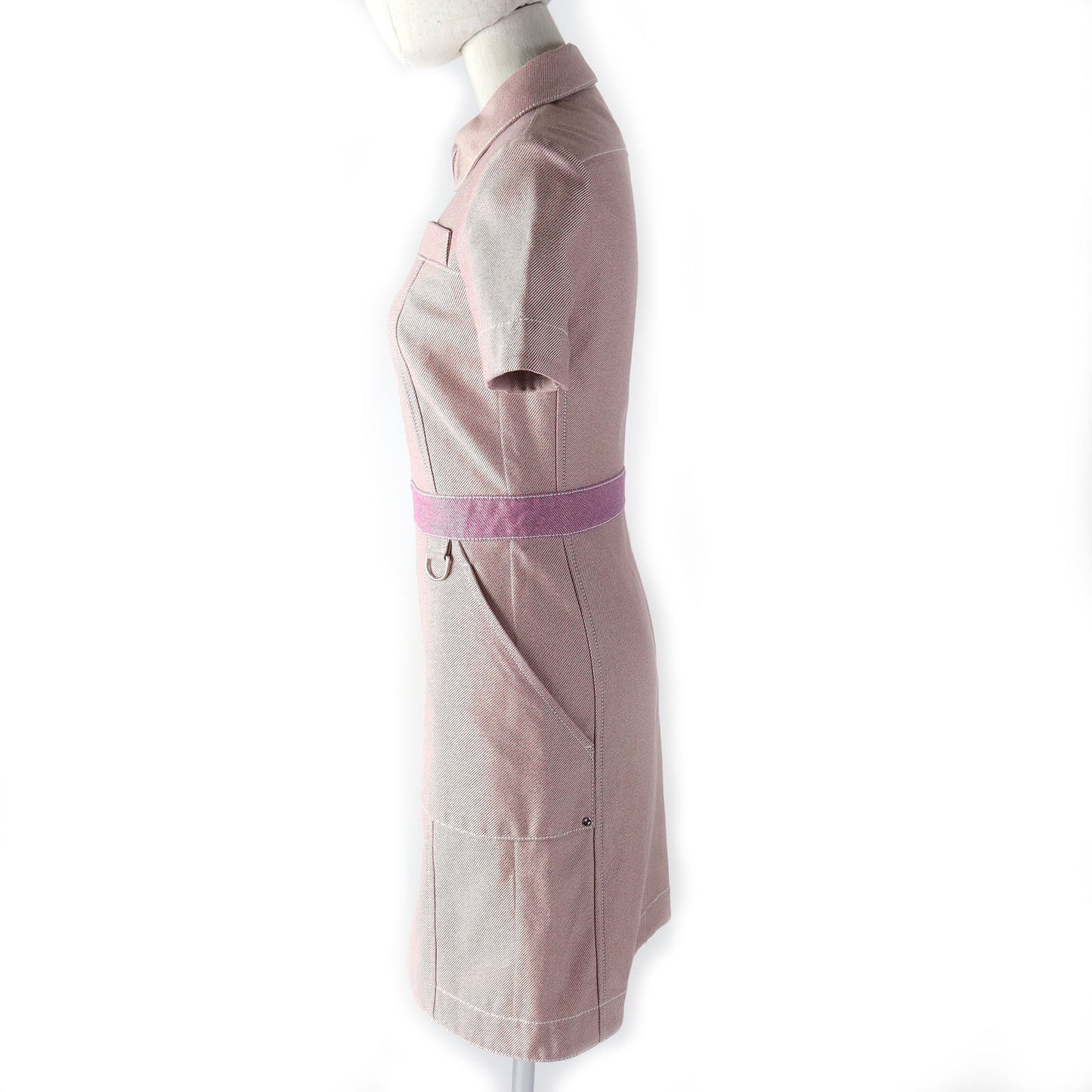 HERMES one piece Main: 100% cotton Pink type Women 34