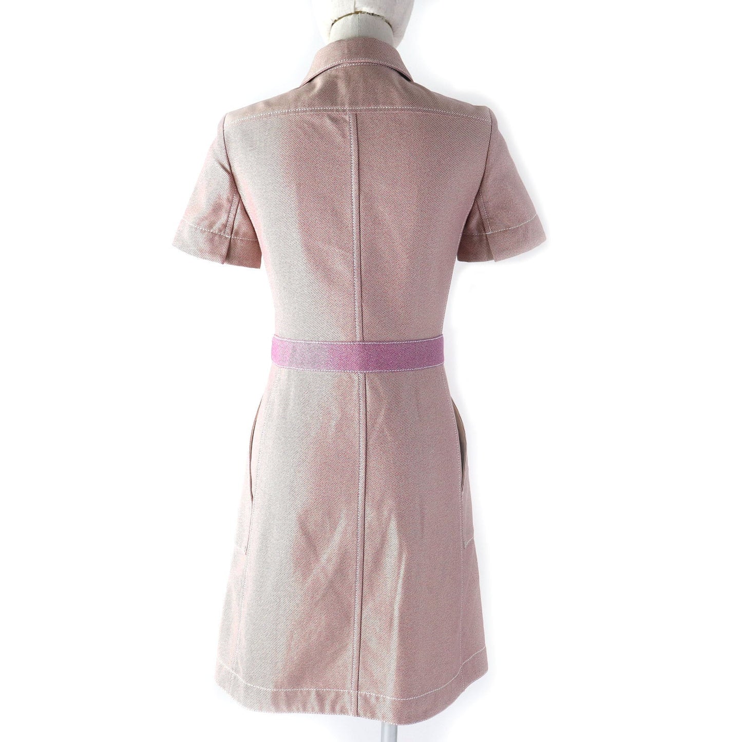 HERMES one piece Main: 100% cotton Pink type Women 34