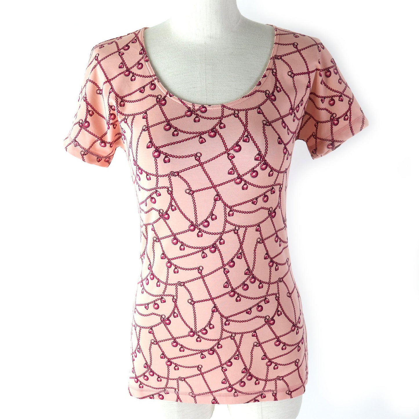 HERMES Short sleeve T-shirt Main: 100% cotton Pink type Women 36