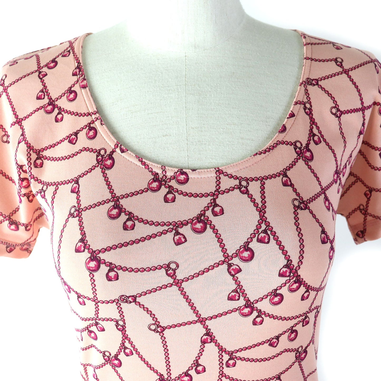 HERMES Short sleeve T-shirt Main: 100% cotton Pink type Women 36