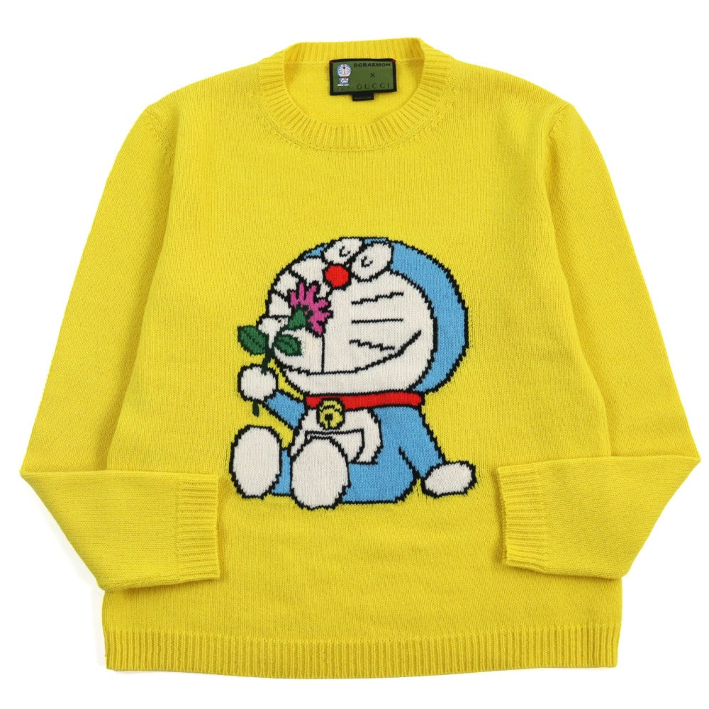 GUCCI knit 655654 XKBVZ Outer: 100% wool, part: 37% cotton, part: 37% rayon, part: 26% polyester yellow Women S