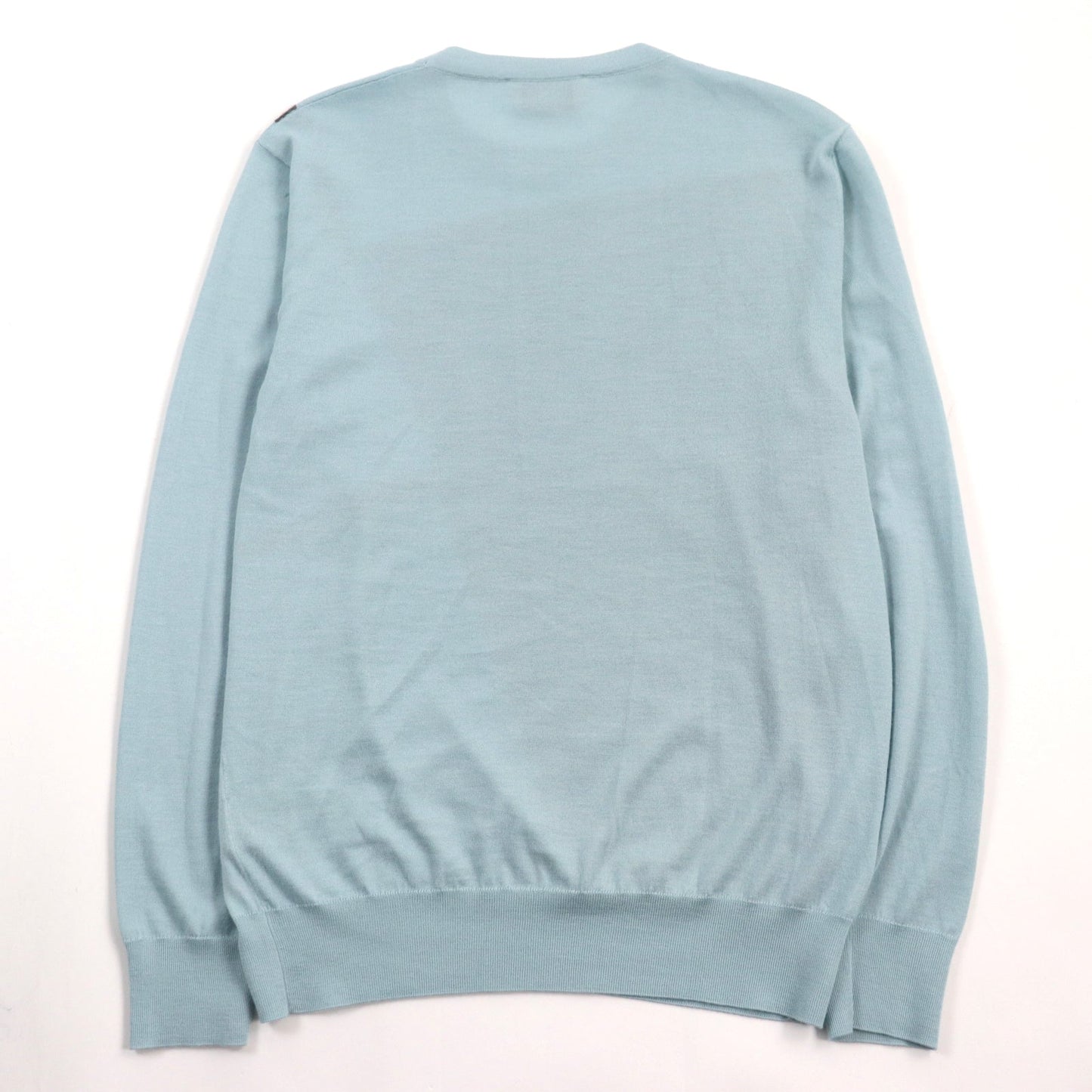 HERMES knit Main: 80% cashmere, Main: 20% silk Blue type mens S