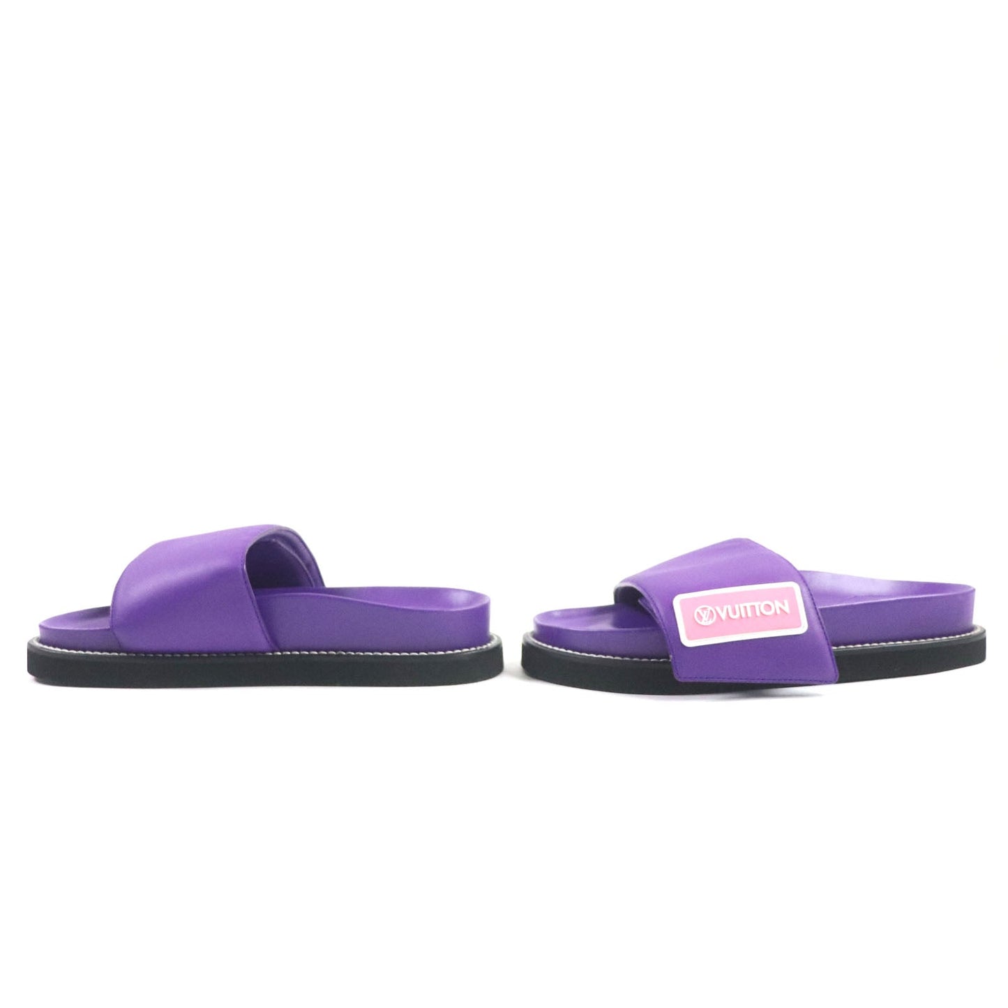 LOUIS VUITTON Sandals Main: Leather purple LV Sunset Line Mules Women 38