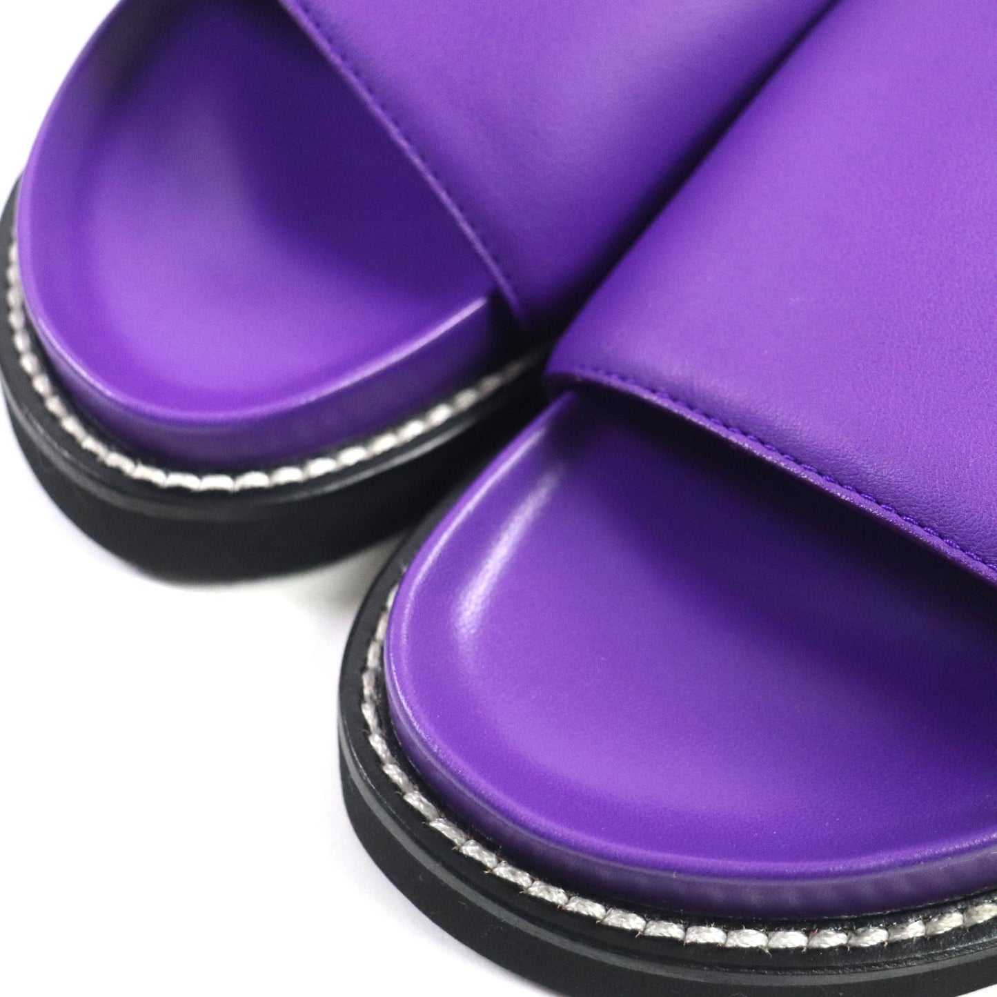LOUIS VUITTON Sandals Main: Leather purple LV Sunset Line Mules Women 38