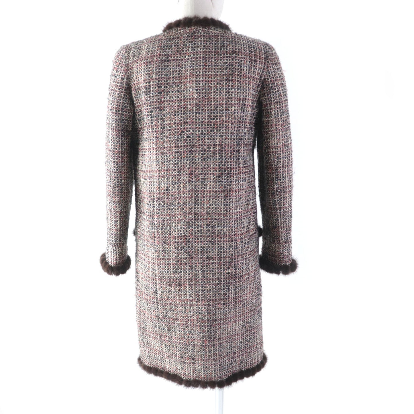 CHANEL coat 03A P21803 Outer: 94% wool, Outer: 3% mohair, Outer: 2% polyester, Outer: 1% nylon, Lining: 100% silk multicolor Women 34