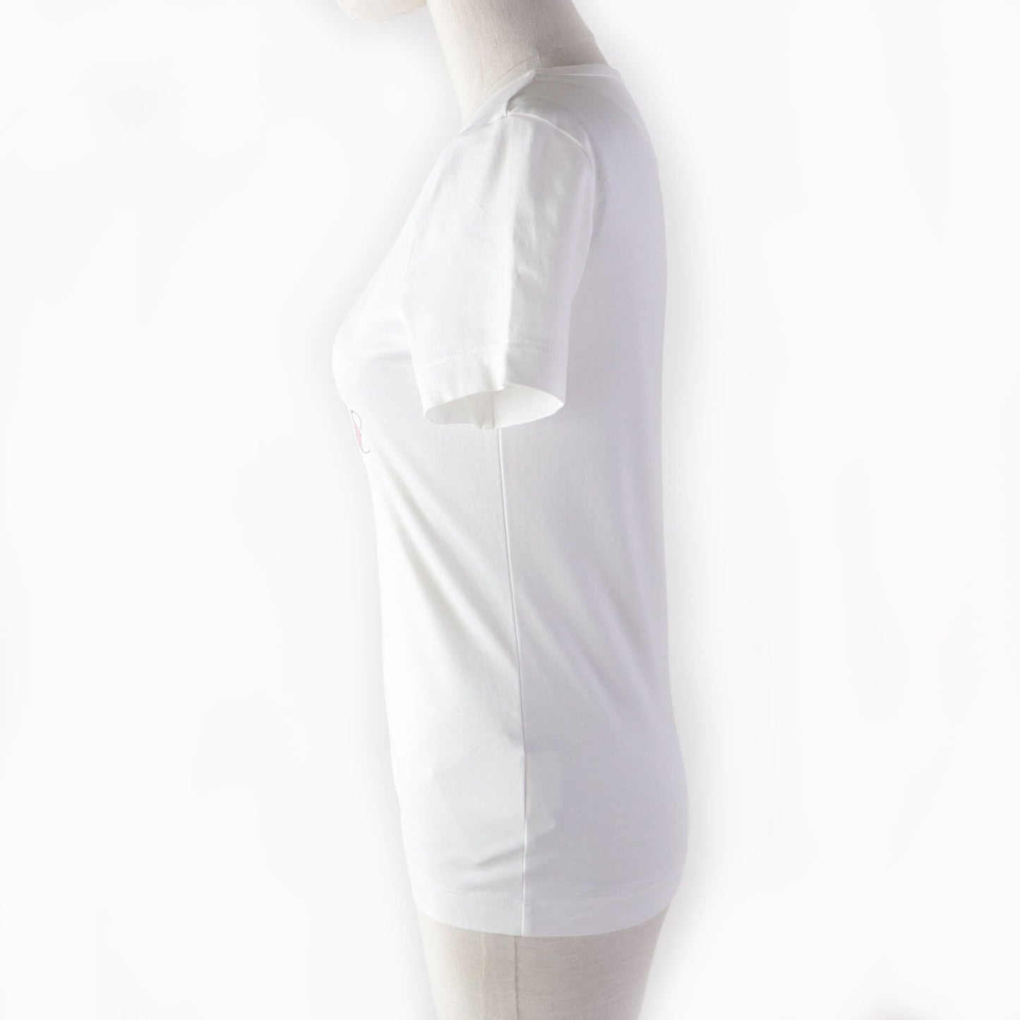 HERMES Short sleeve T-shirt Main: 100% cotton White pink GRAND MANAGE Women 34