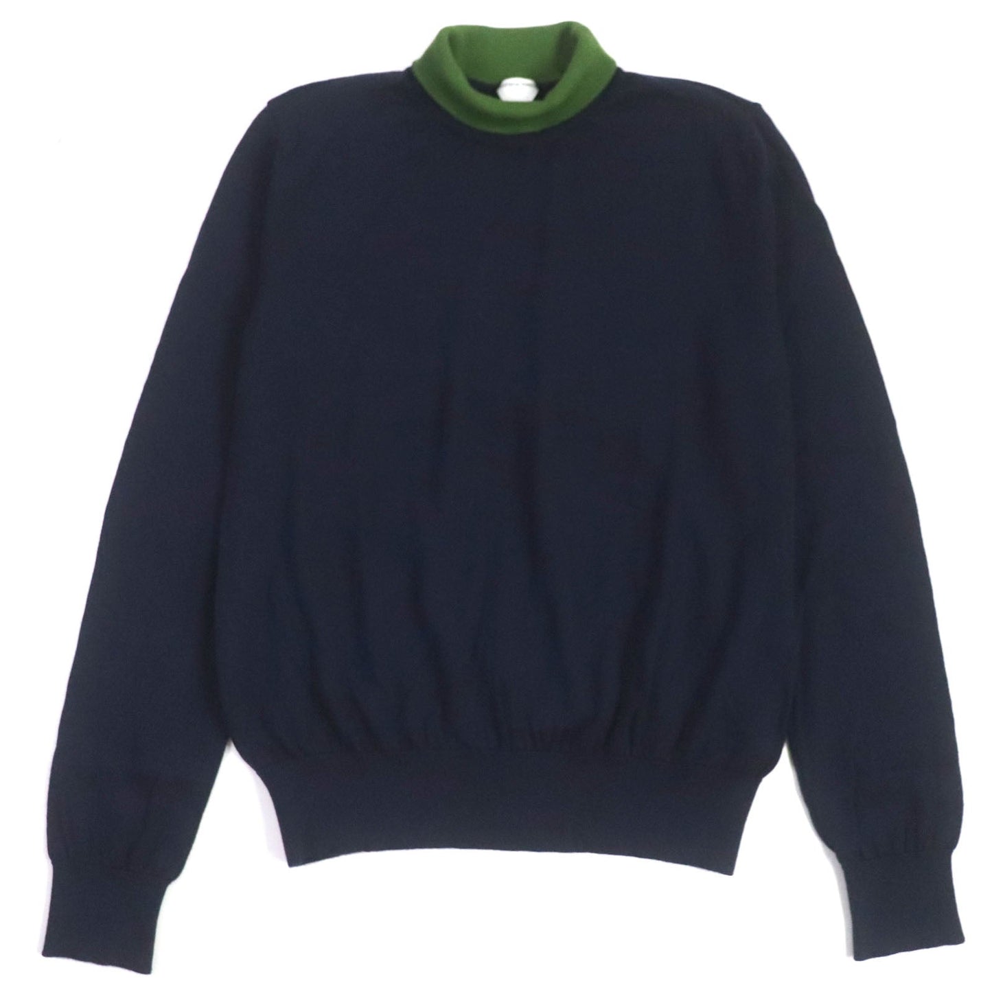 BOTTEGAVENETA knit 725774 Main: 100% wool Navy green mens L