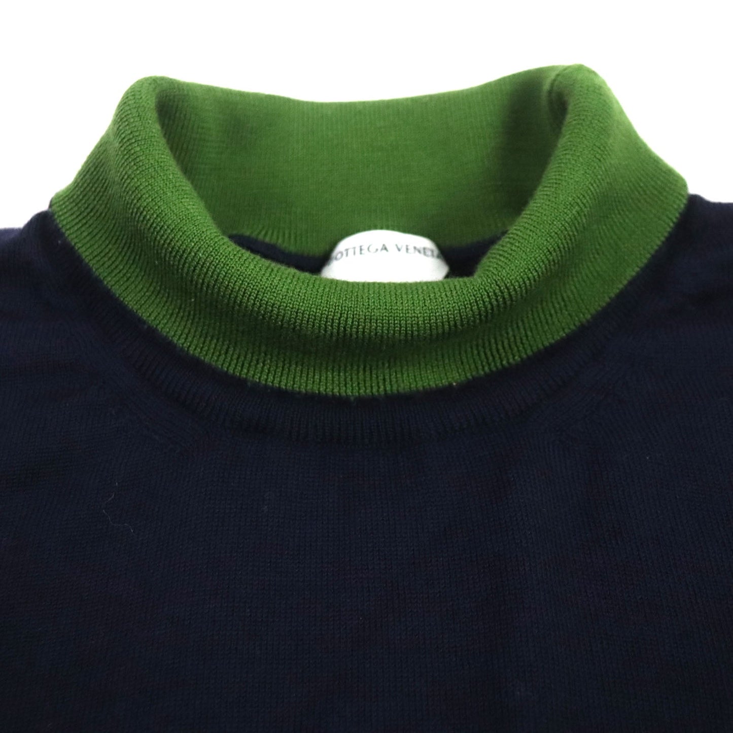 BOTTEGAVENETA knit 725774 Main: 100% wool Navy green mens L