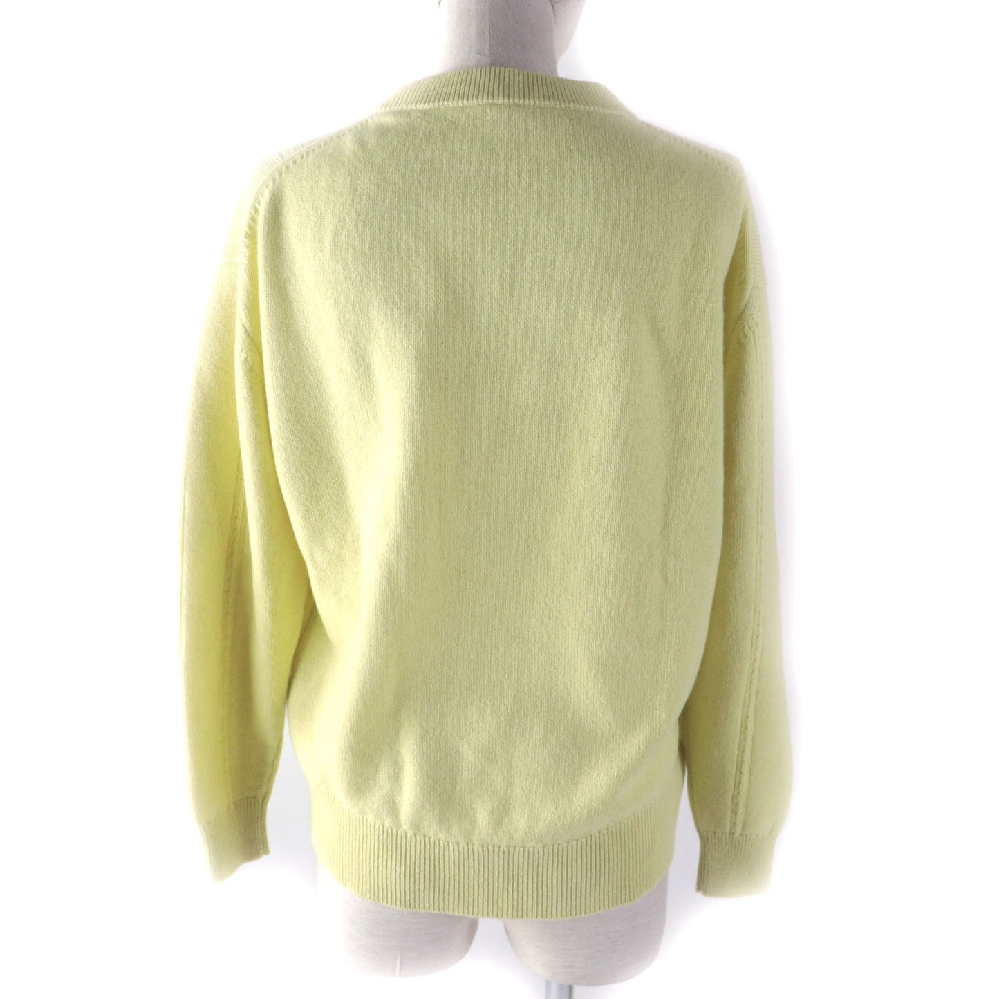 HERMES knit Main: 100% cashmere yellow Women 34