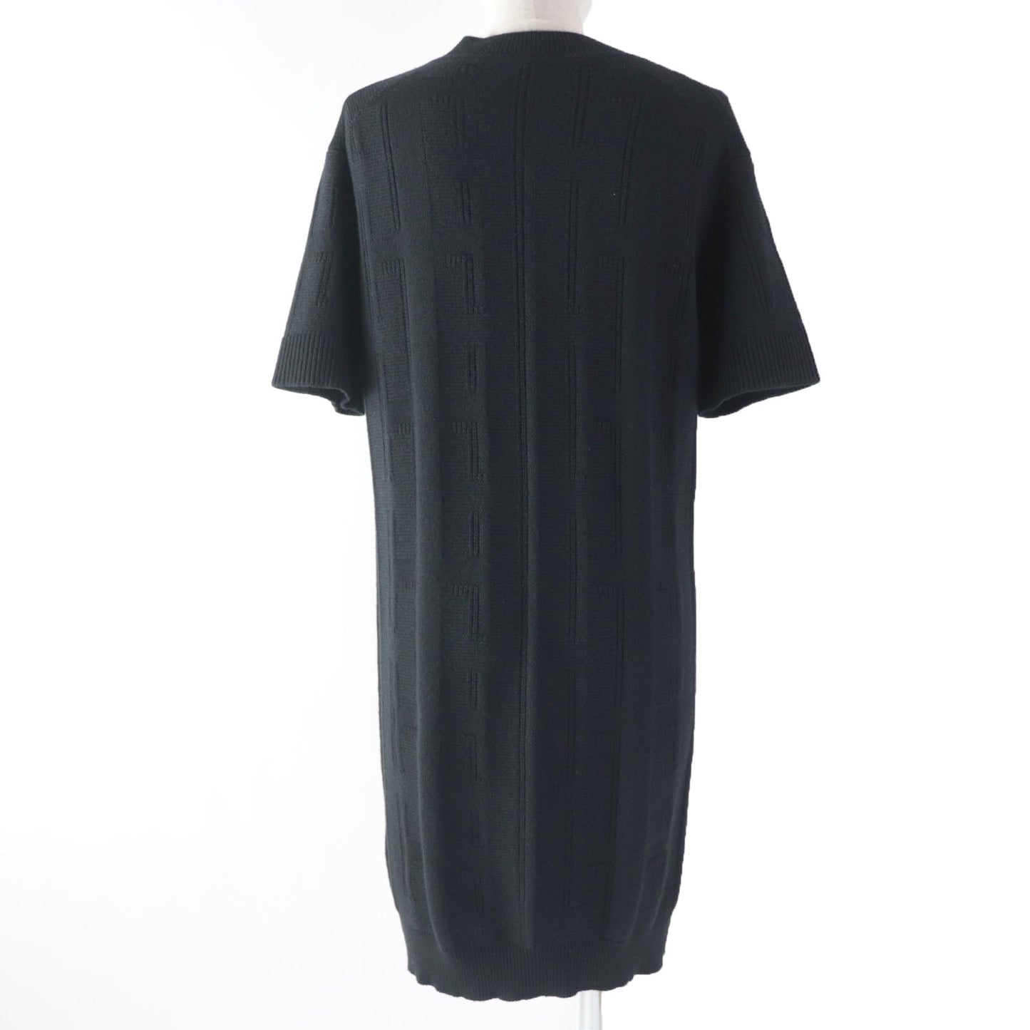 HERMES one piece Main: 100% wool black Women 34