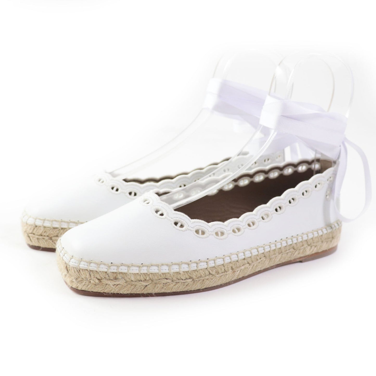HERMES Leather shoes Main: Leather white Guapa Women 36