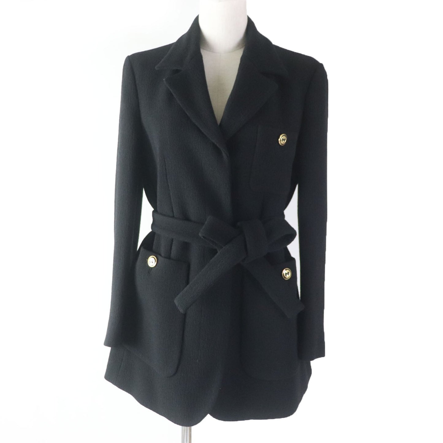 GUCCI coat 619253 Main: 100% wool, Lining: 100% rayon black Women 42