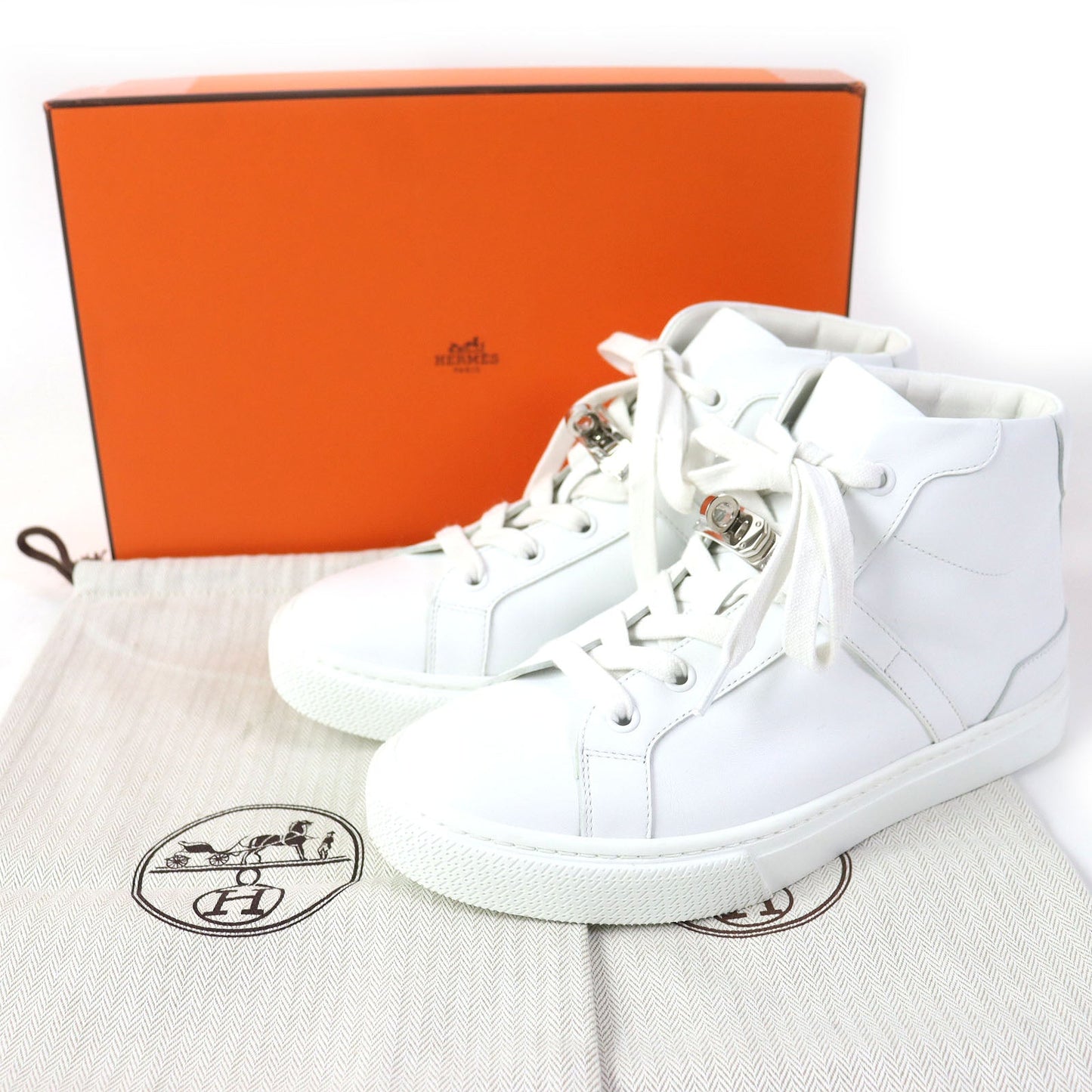 HERMES High cut sneakers Main: Leather white Daydream Women 36