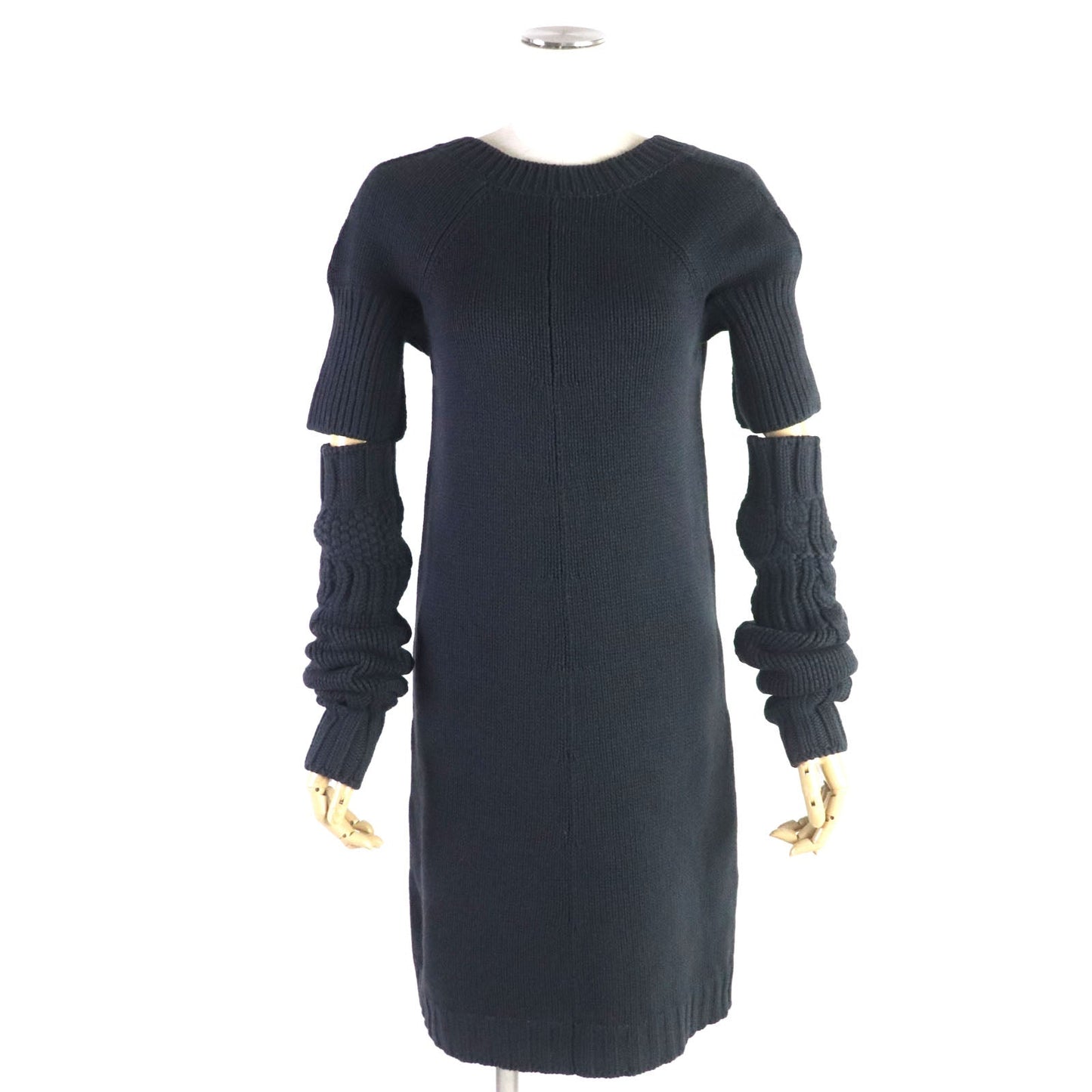 HERMES one piece Main: 100% cashmere gray Women 38
