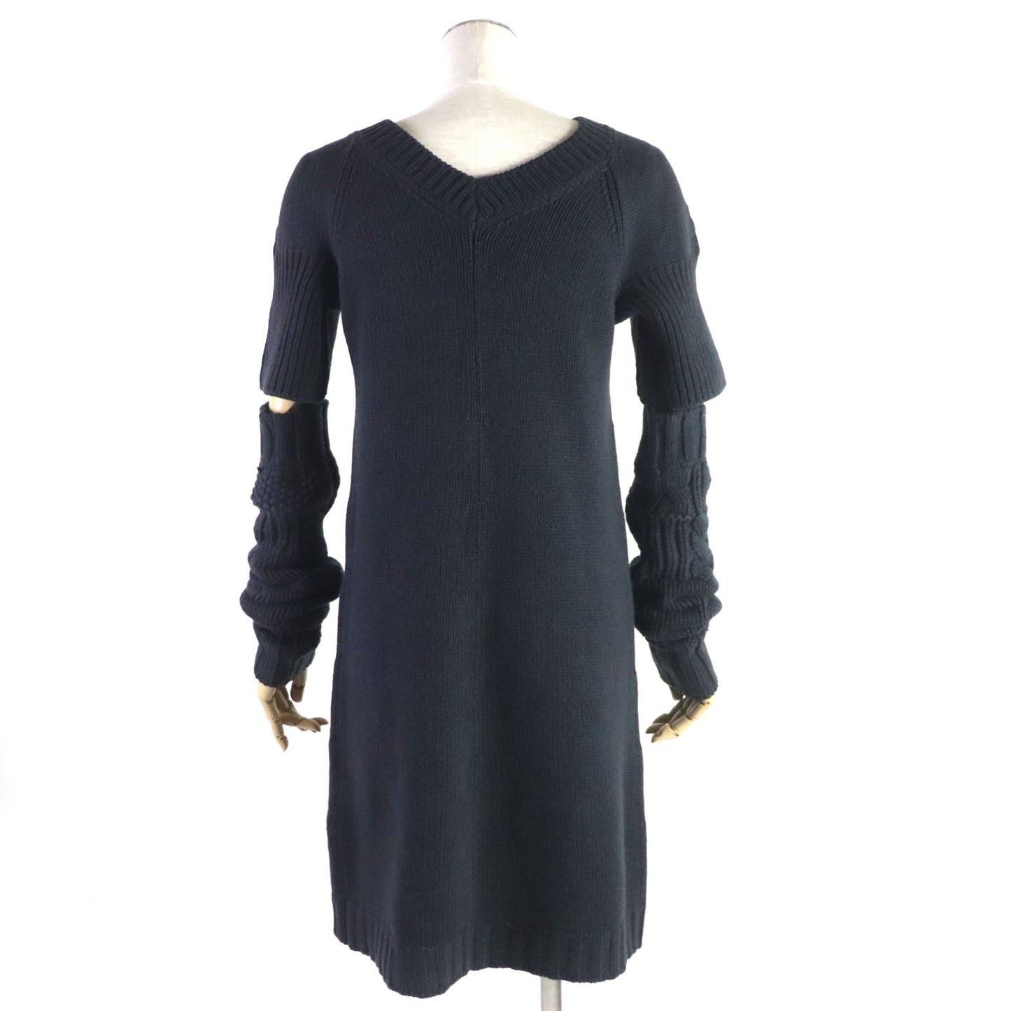 HERMES one piece Main: 100% cashmere gray Women 38