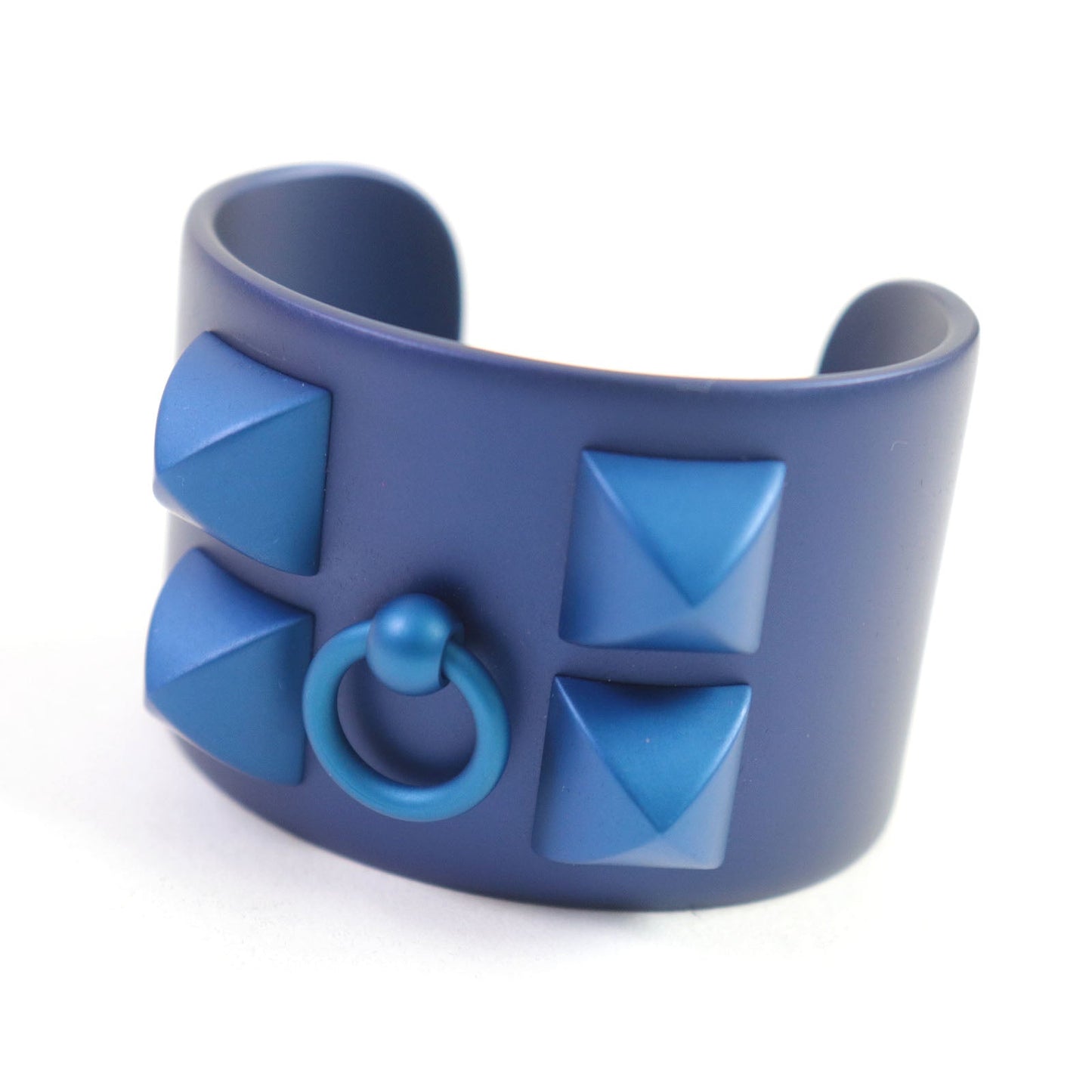 HERMES Bangle Sunset aluminum blue collier de chien bracelet Women