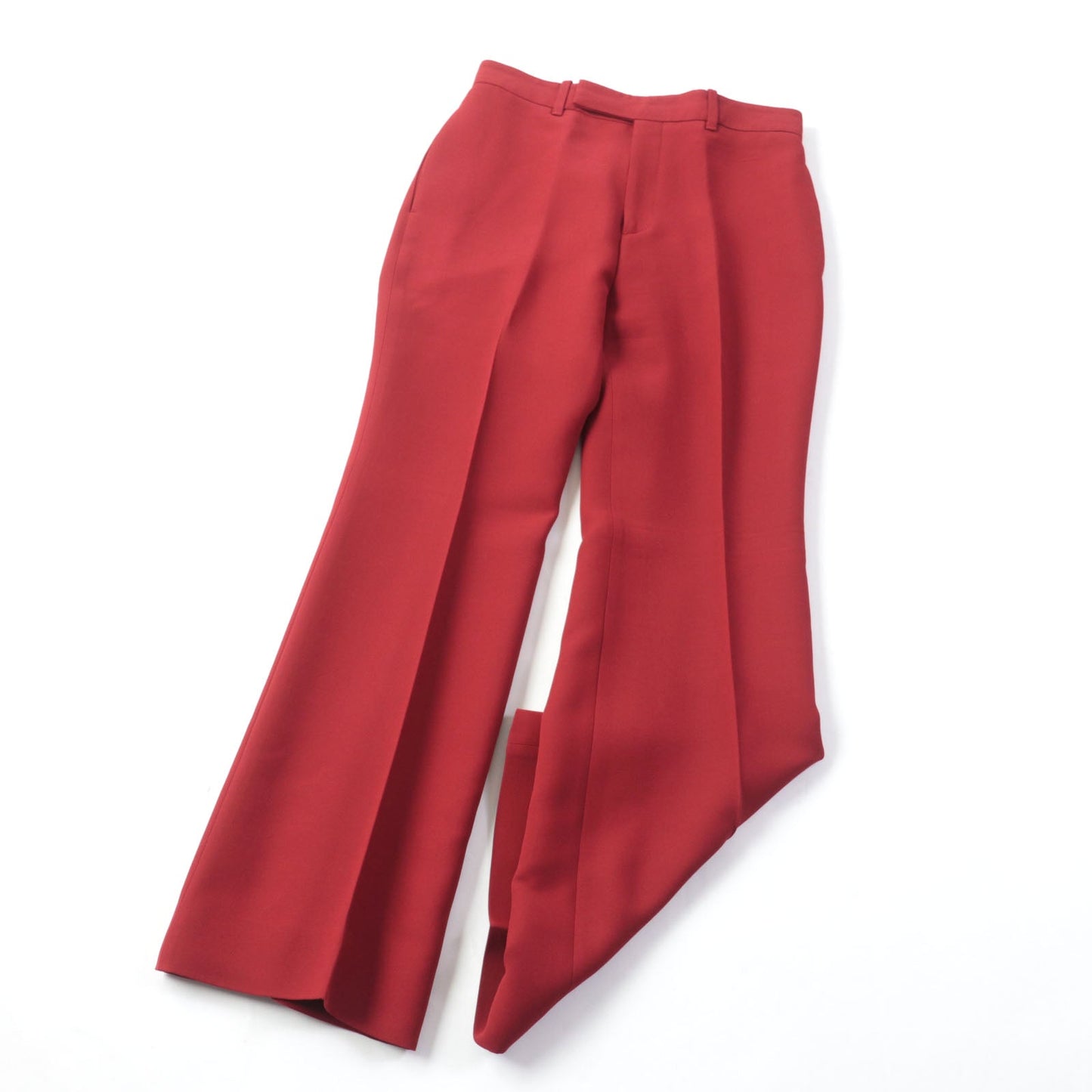 GUCCI Pants 624953 Main: 54% silk, Main: 46% wool, Part: 100% polyester Red Women 40