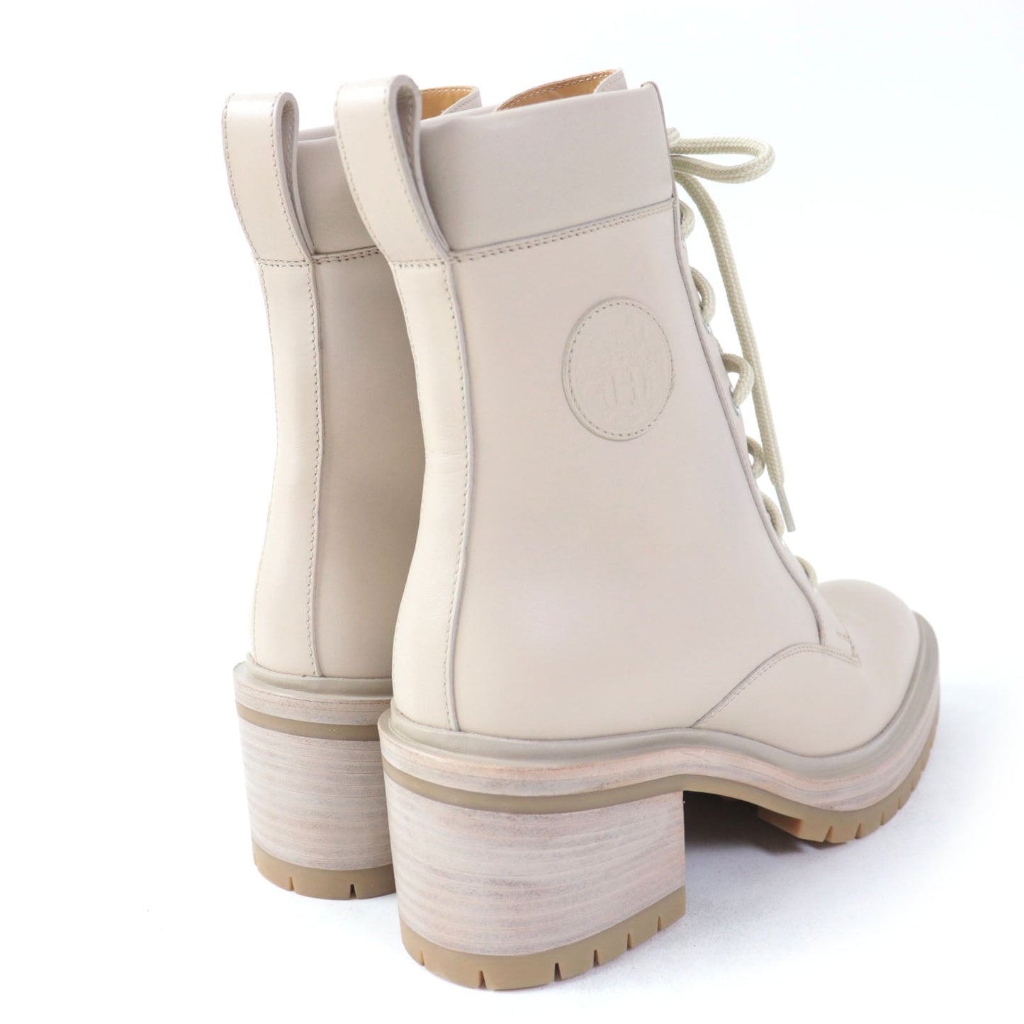 HERMES Ankle boots Main: Leather pink beige Women 37
